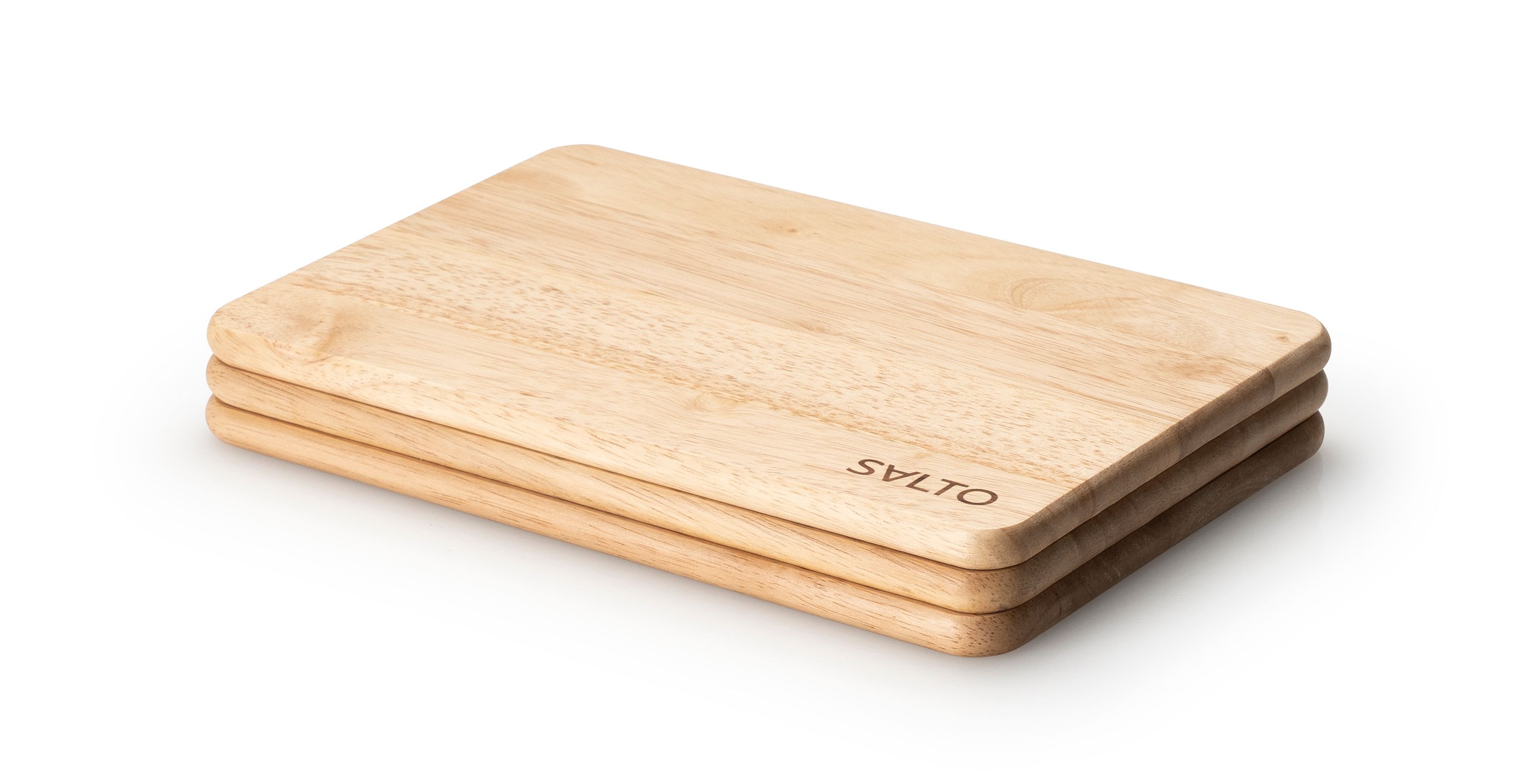 Holz-Vesperbrett mit Gravur auf der Oberfläche schräg aufgenommen