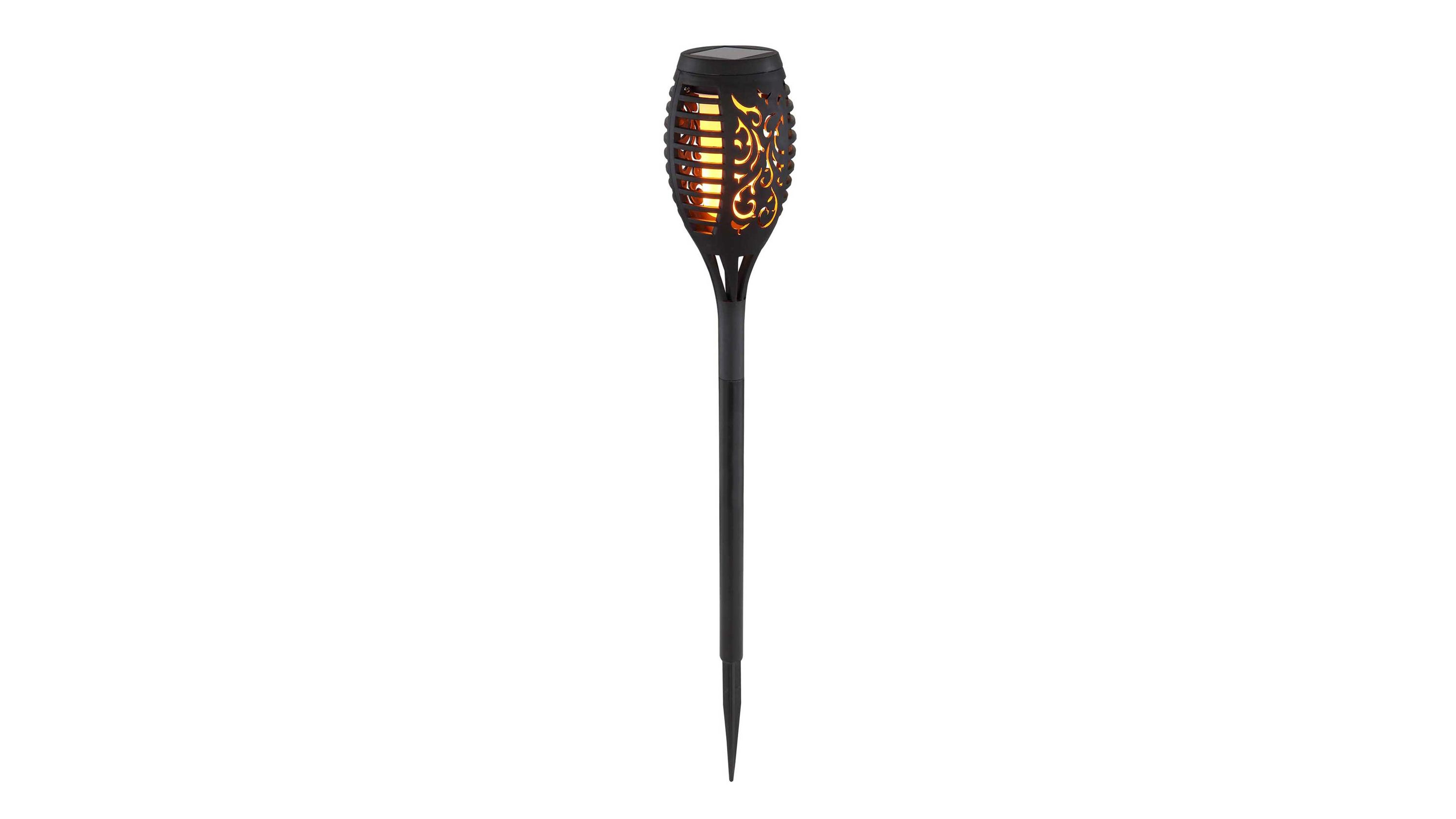 GLOBO Solarfackel-Set 33536-3 schwarzer Kunststoff  dreiteilig