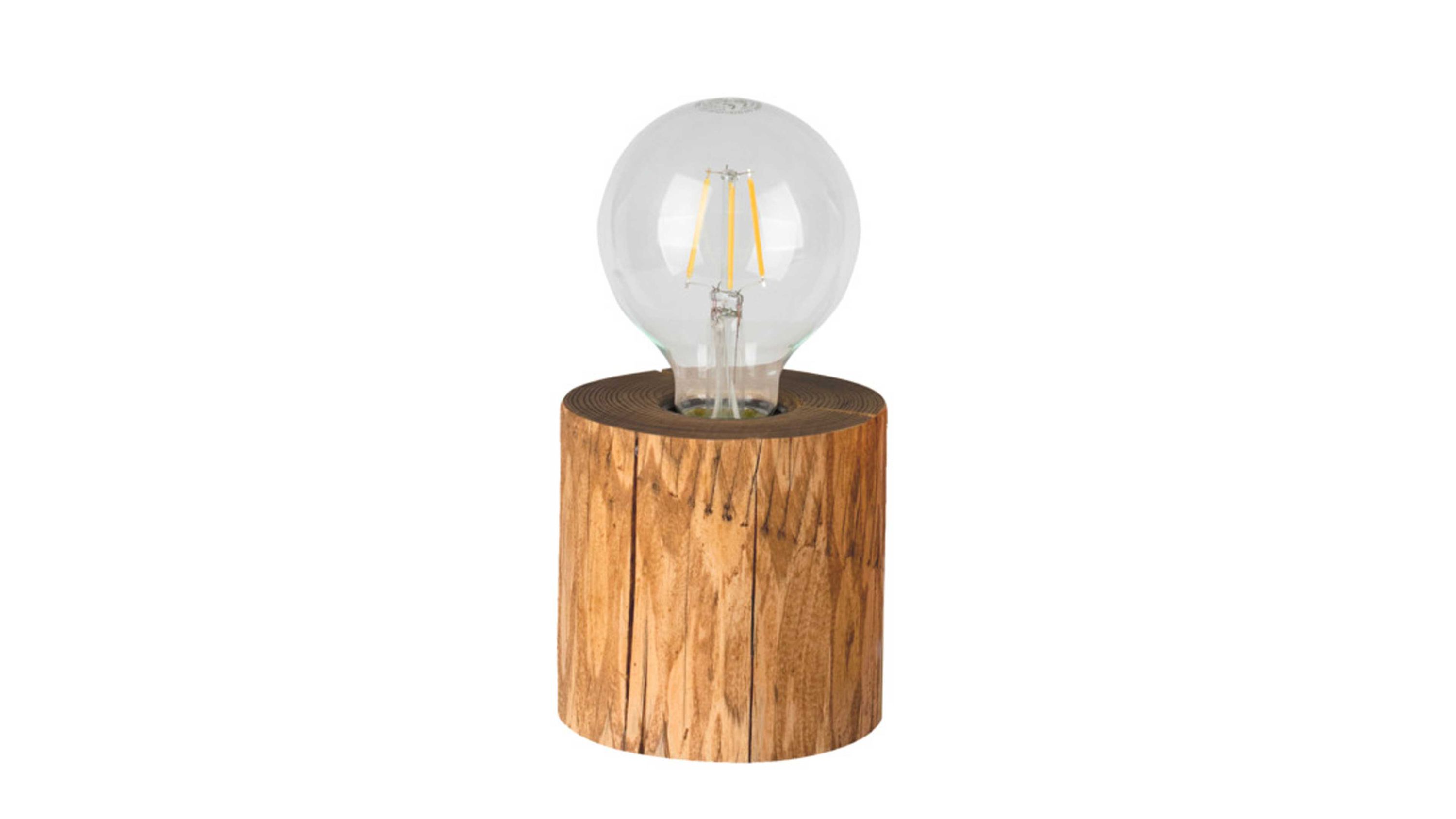 SPOT LIGHT Leuchten Serie Astana - Tischleuchte kieferfarbenes Holz - Durchmesser ca. 10 cm