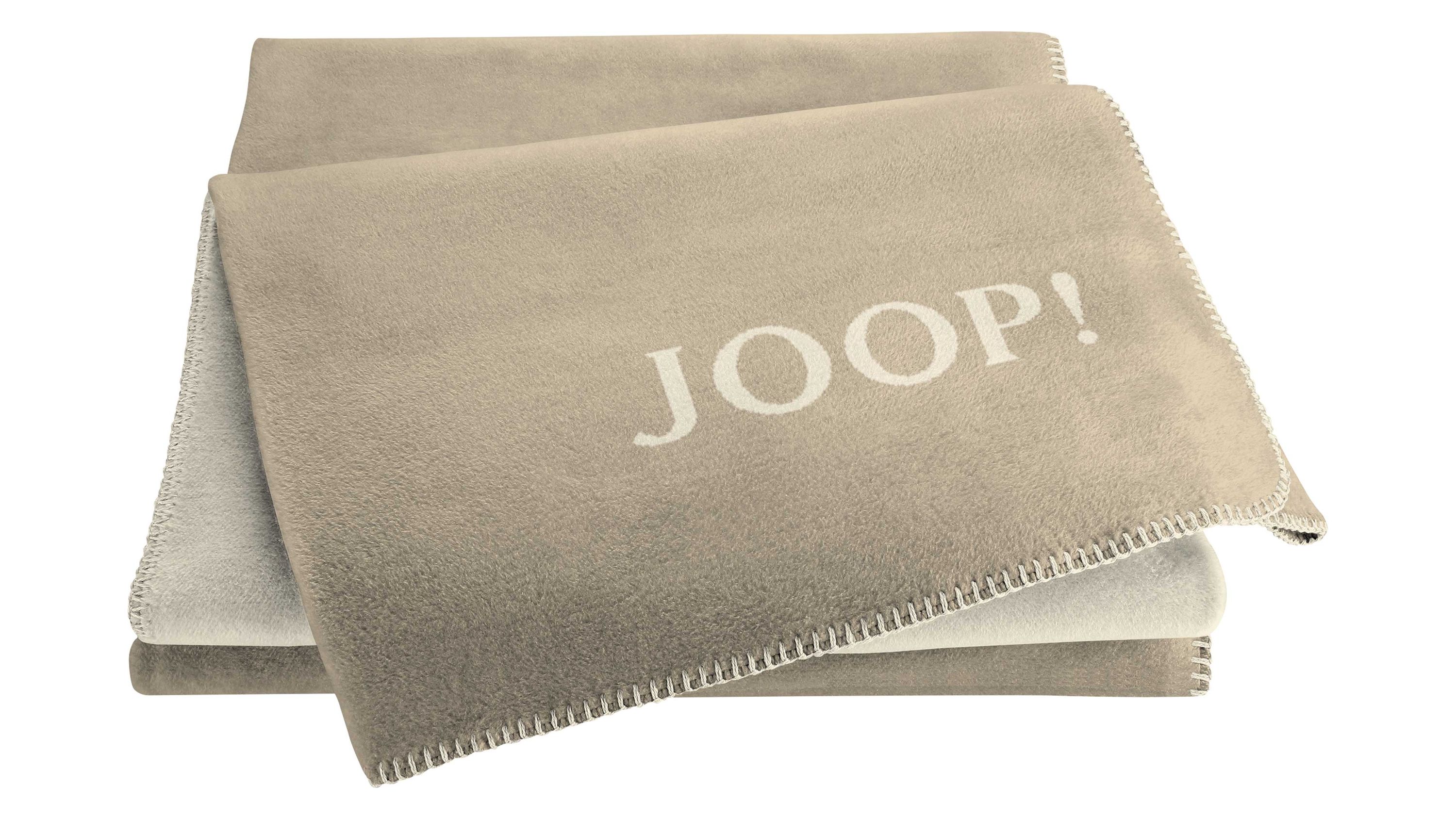 JOOP! Wohndecke Uni Doubleface Cashew & Macchiato  ca. 150 x 200 cm