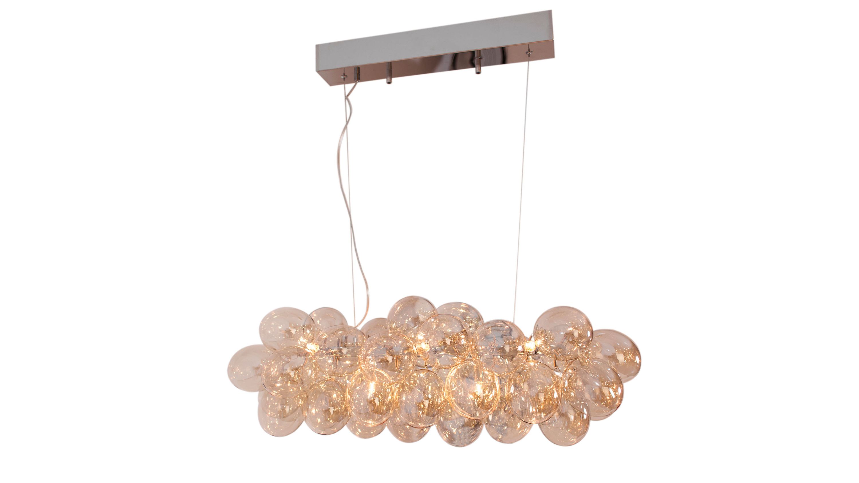 BY RYDÉNS Leuchten Serie Gross Bar - Hängeleuchte amberfarbenes Glas - Länge ca. 80 cm