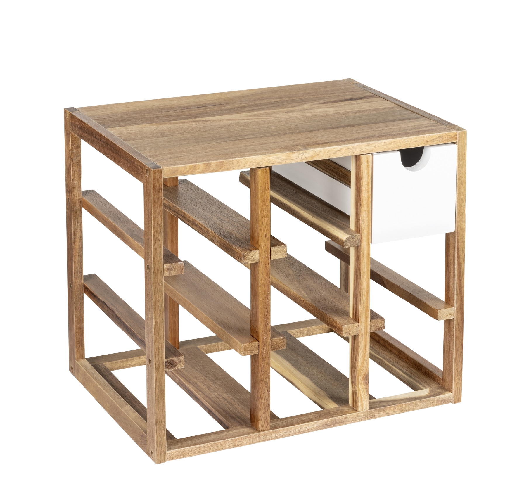 Wenko Weinregal Flaschenregal Regal Holz quadratisch modern 24 x 33,5 x 29 cm leichtgewichtig