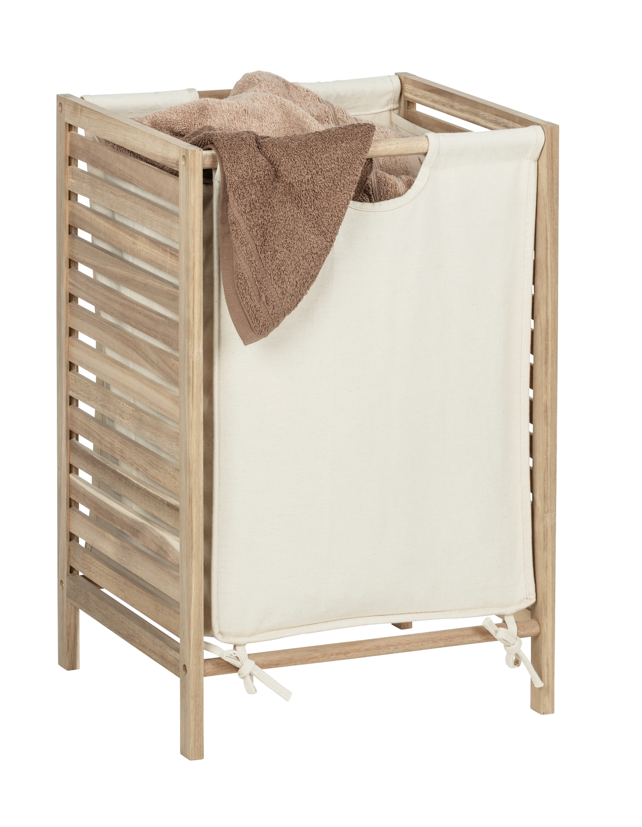 Wenko Wäschesammler Wäschebeutel Sack Braun pflegeleicht atmungsaktiv 40 x 60 x 35 cm