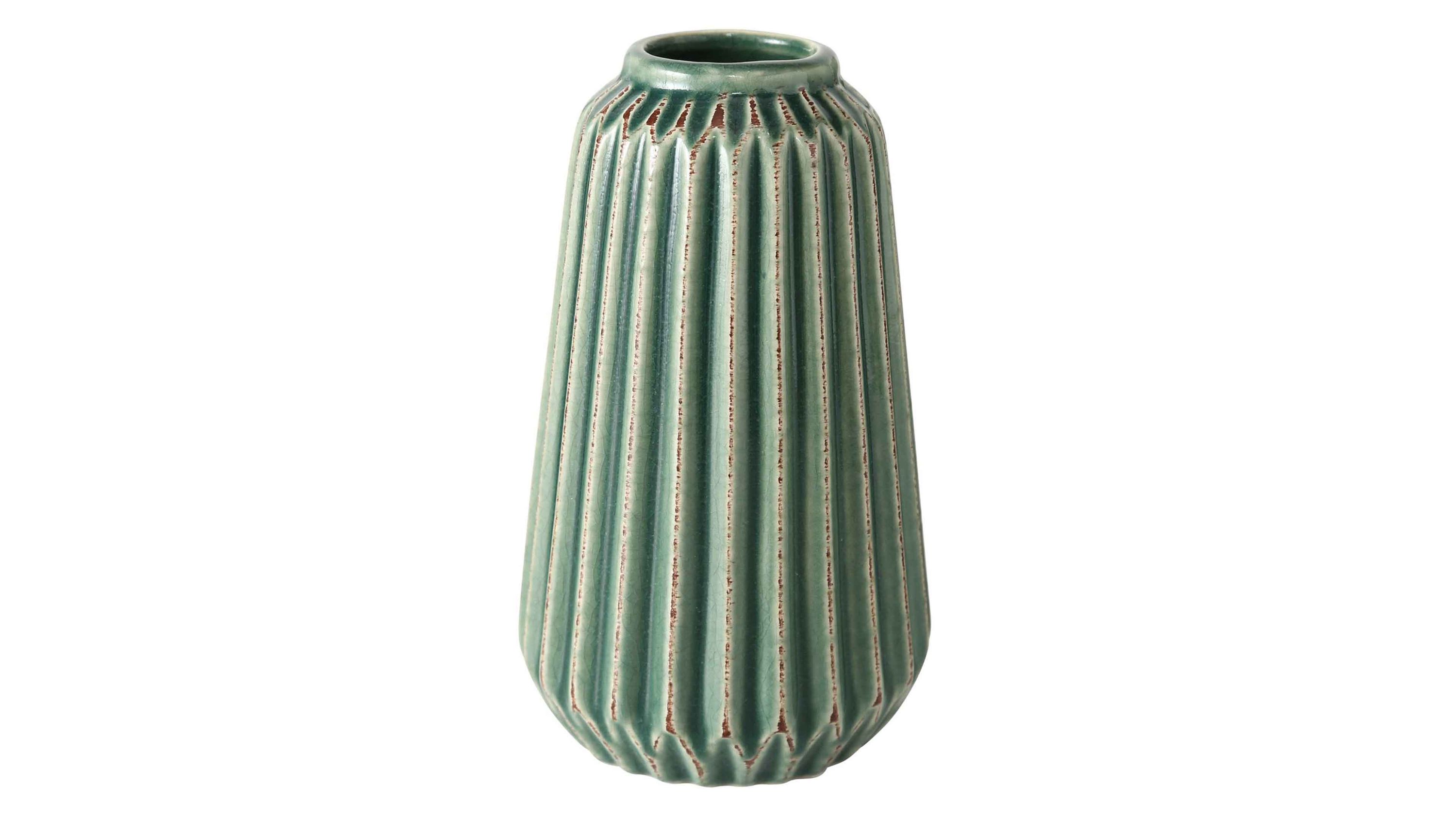 Vase Icona grünes Steingut  Durchmesser ca. 9 cm