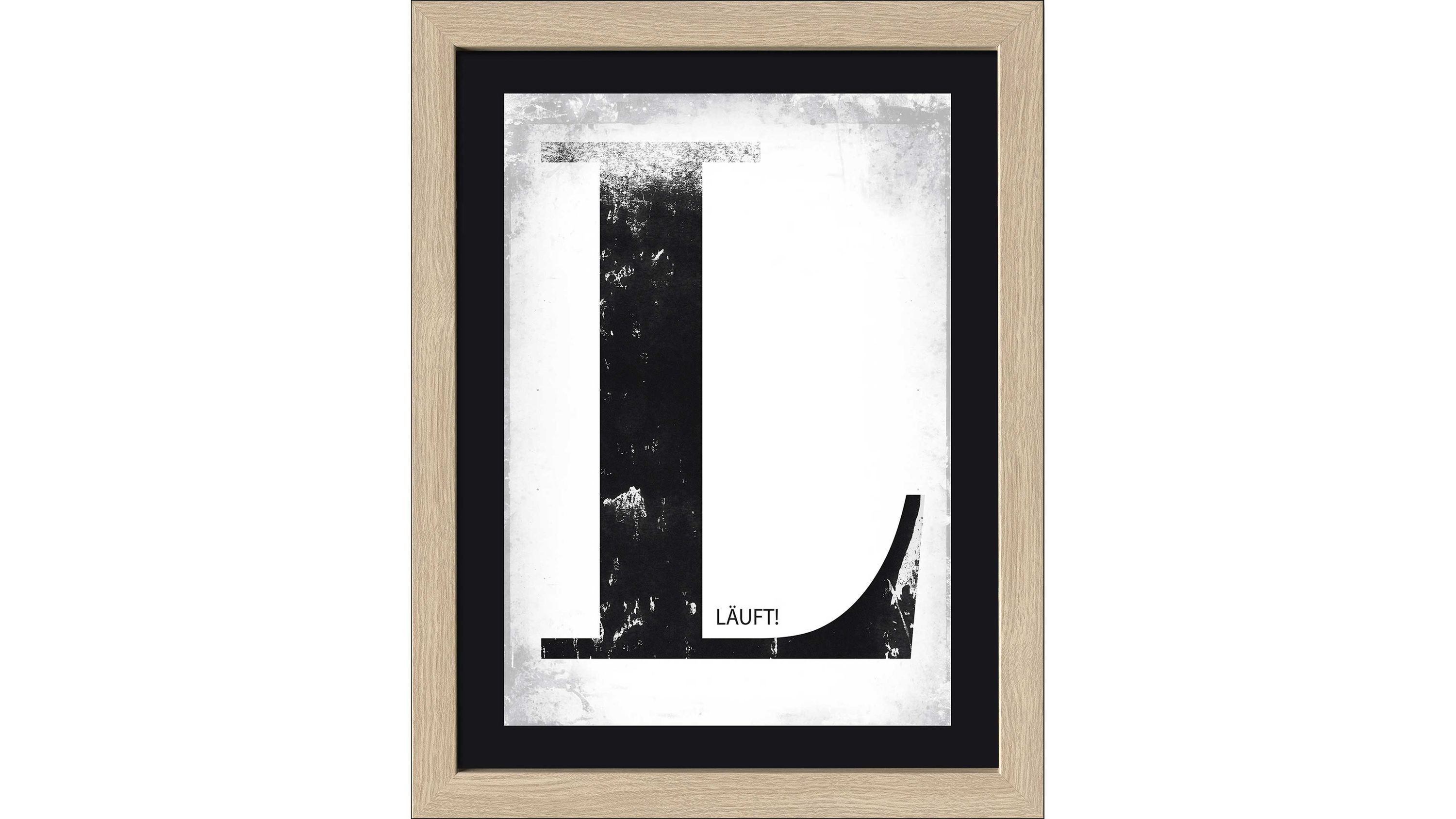 PRO®ART Kunstdruck Läuft Eiche, Schwarz & Weiß - ca. 35 x 45 cm