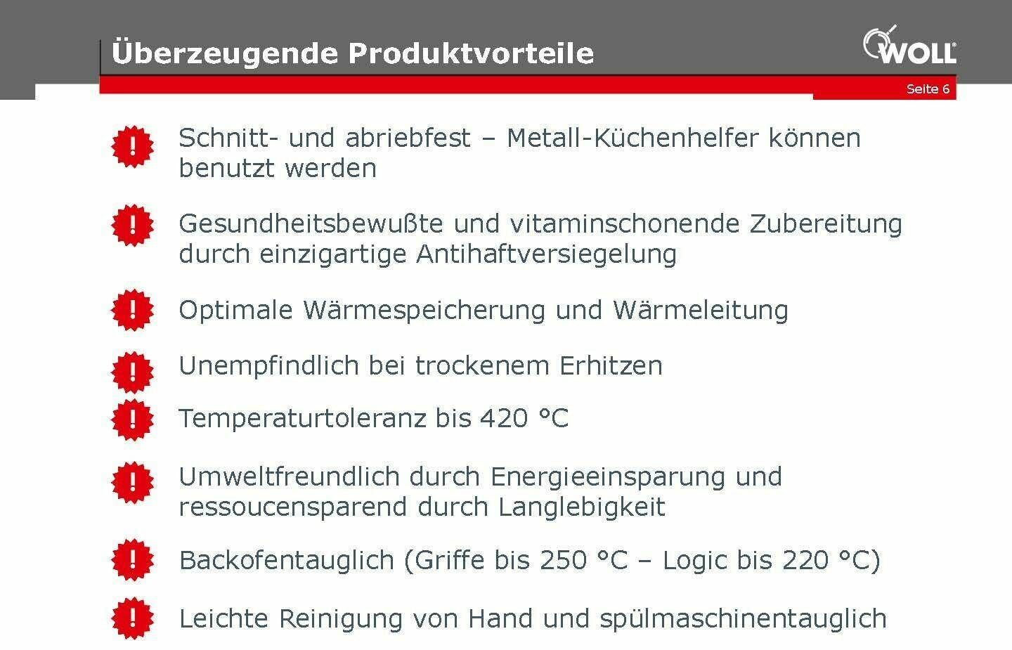 Woll Steakpfanne Titanium Nowo viereckig Rillen abnehmbarer Griff 28cm Induktion