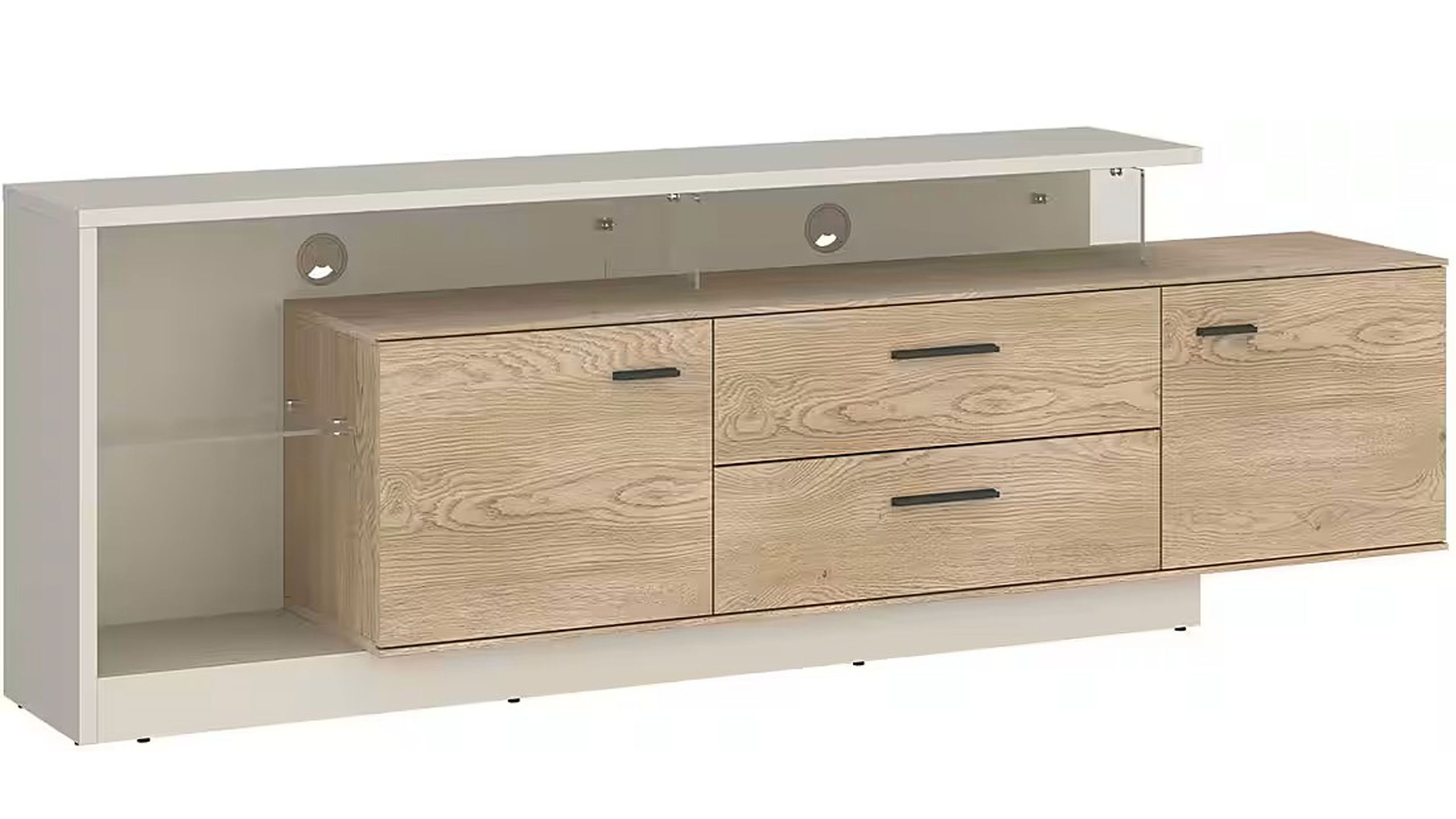 Lowboard Lagoon Cremona Eiche Torro & Cashmere - Breite ca. 192 cm