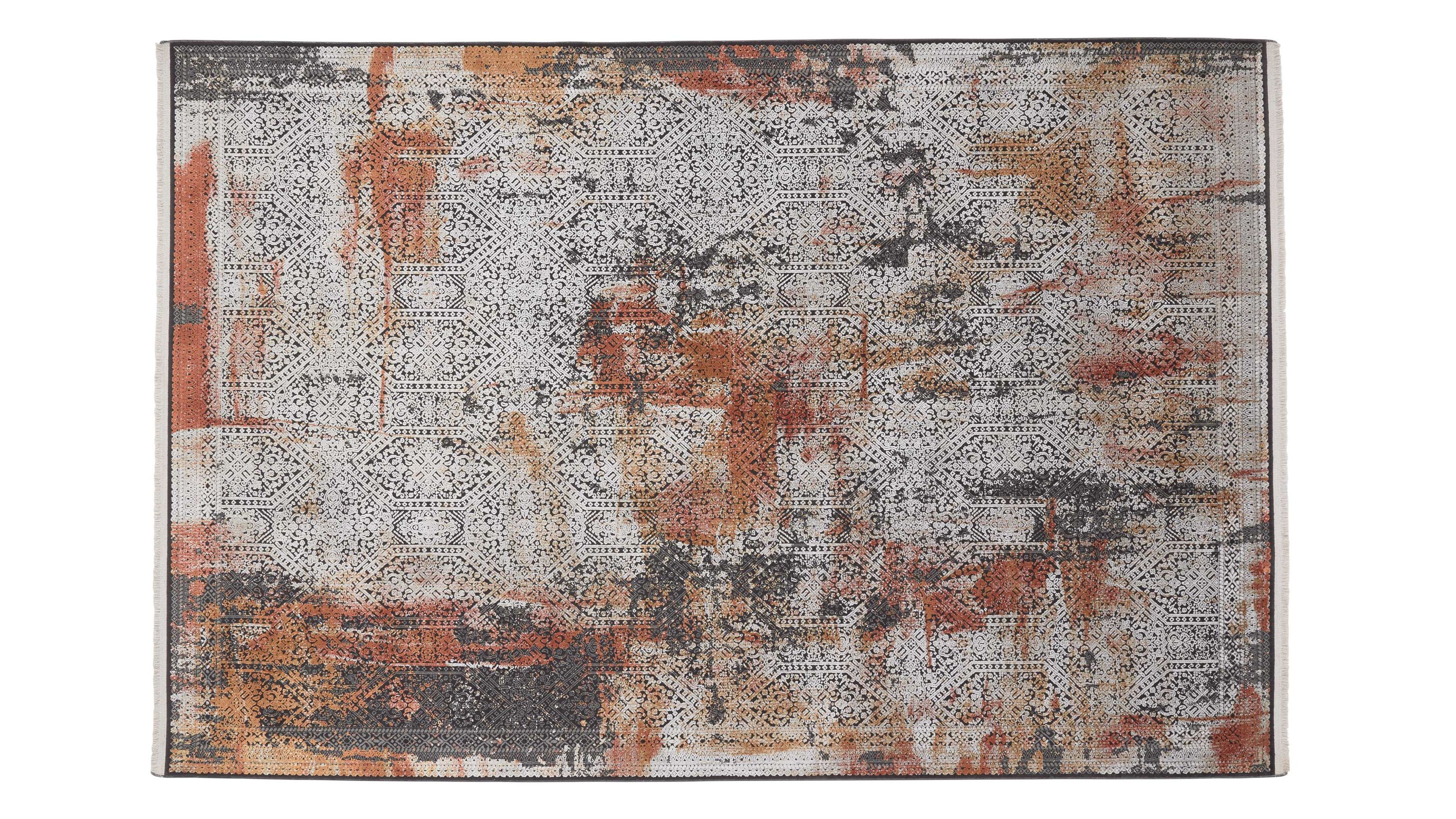 Interliving Teppich Serie G-8060 mehrfarbiges Vintagemuster - ca. 80 x 150 cm
