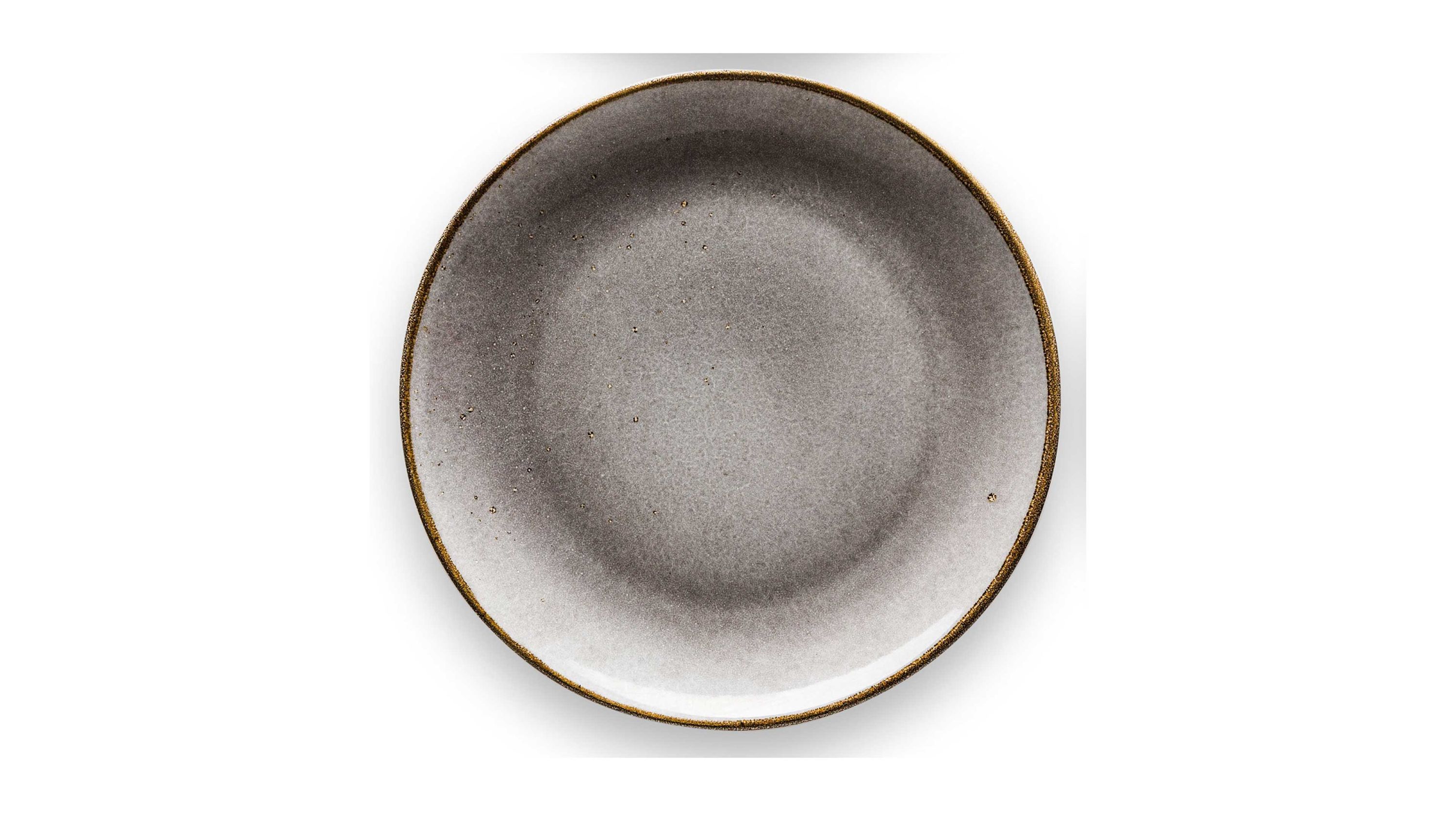 CREATABLE Nature Collection  Kuchenteller steingraues Steinzeug  Durchmesser ca. 21 cm