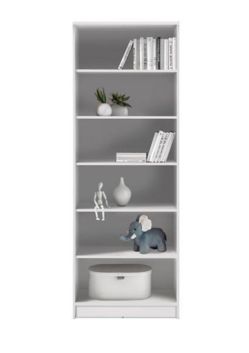 Regal Optimus weiß 5 Einlegeböden 6 Fächer Standregal