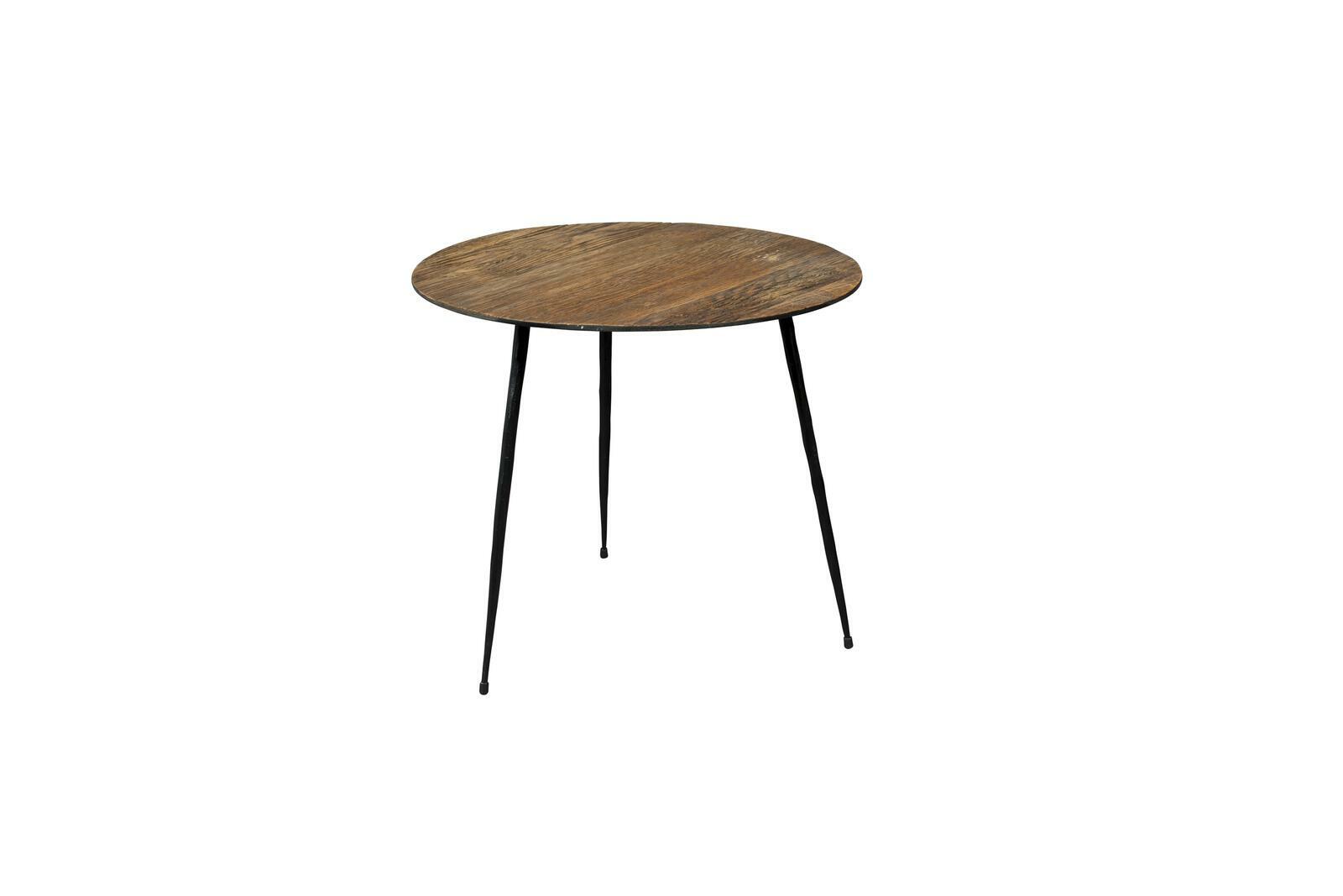 Zuiver Beistelltisch Pepper braun Eiche & Stahl rund 40 x 35 cm online bestellen