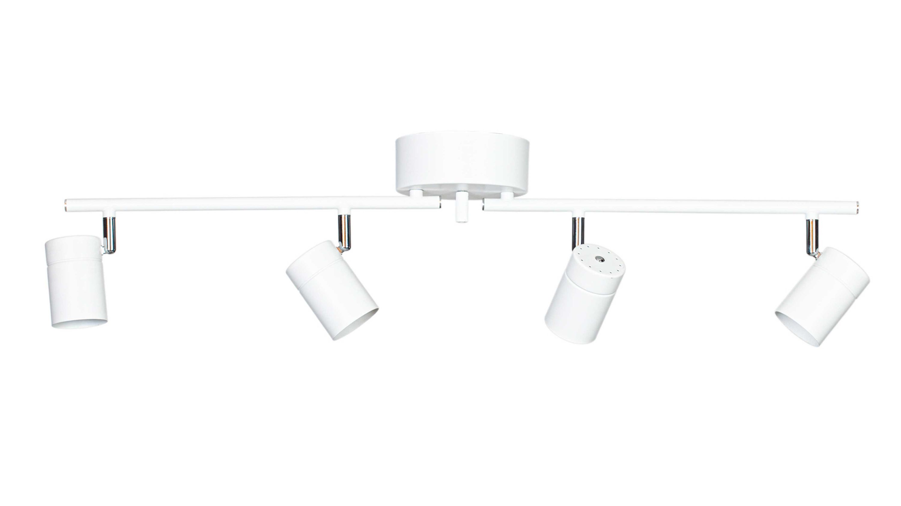 BY RYDÉNS Leuchten Serie Correct - Deckenleuchte weißes Metall, vier Spots - Länge ca. 83 cm