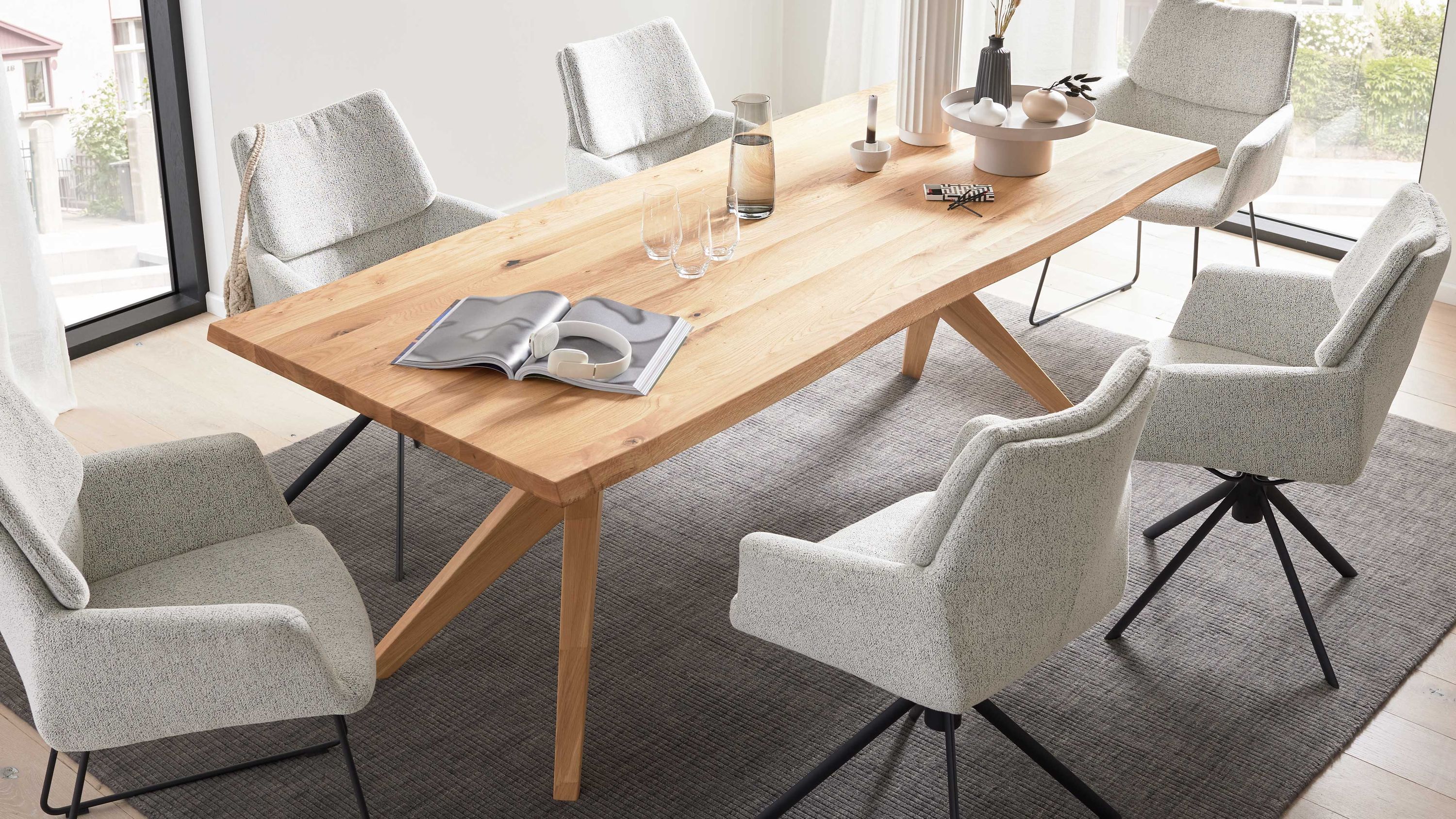 Interliving Esszimmer Serie 5118  Esstisch 6923 Charakter-Eiche - ca. 200 x 100 cm