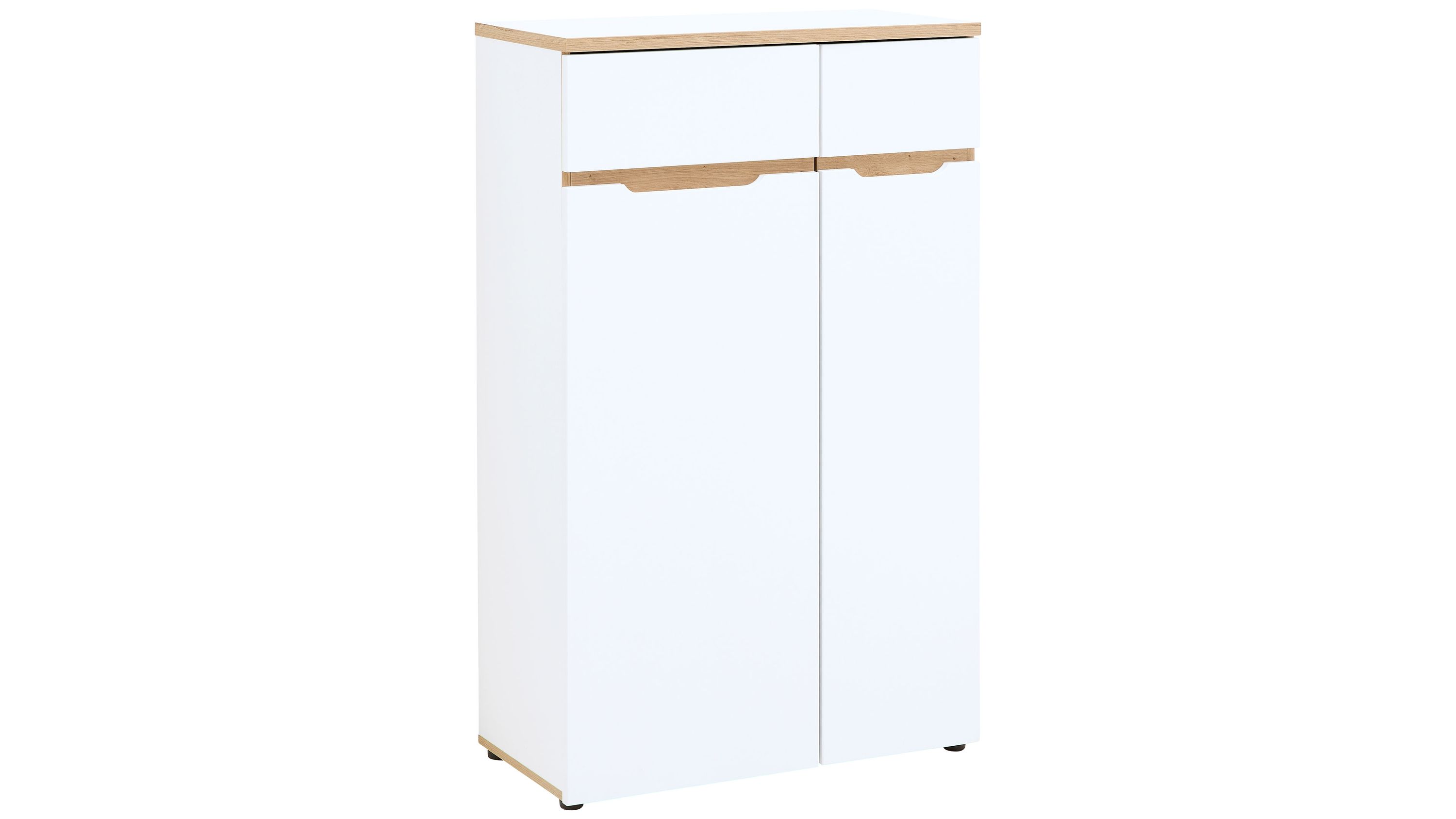 Büro Serie Memphis - Büroschrank Weiß & Artisan Eiche - ca. 75 x 122 cm