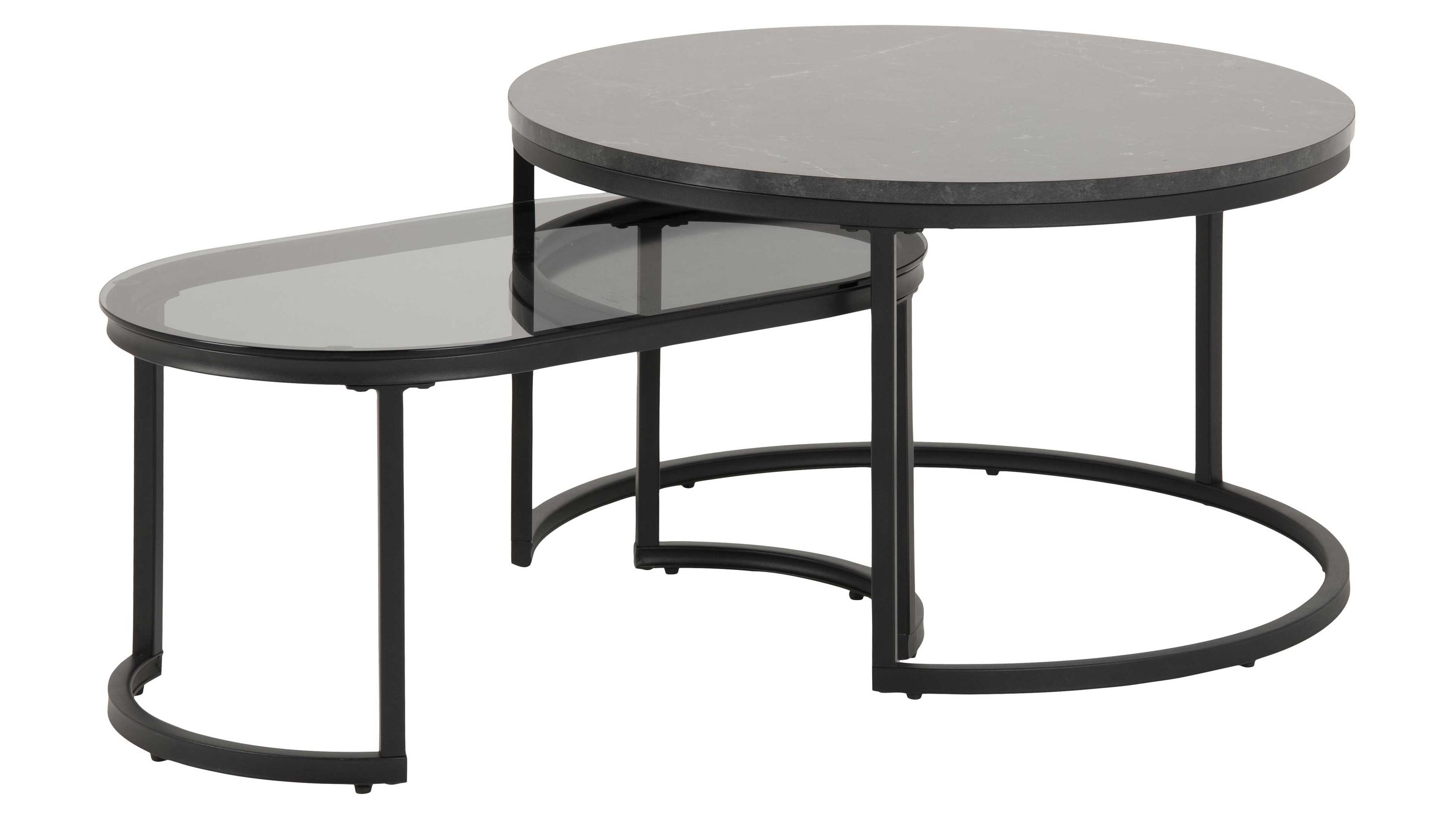 Couchtisch-Set Spiro Schwarz  zweiteilig