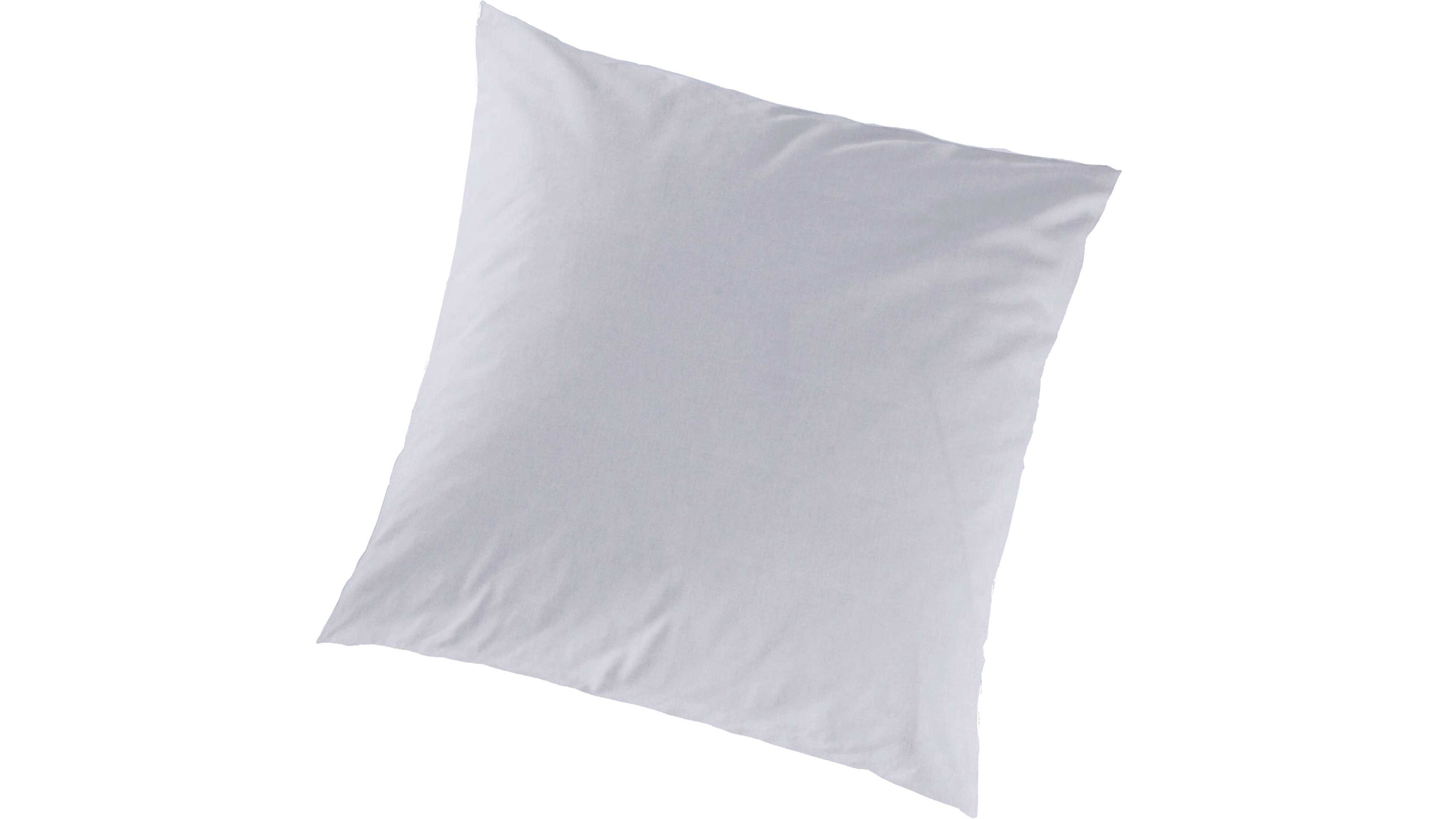 Silberner quadratischer Kopfkissenbezug Quadratischer Kopfkissenbezug in silberner Farbe aus glattem Stoff