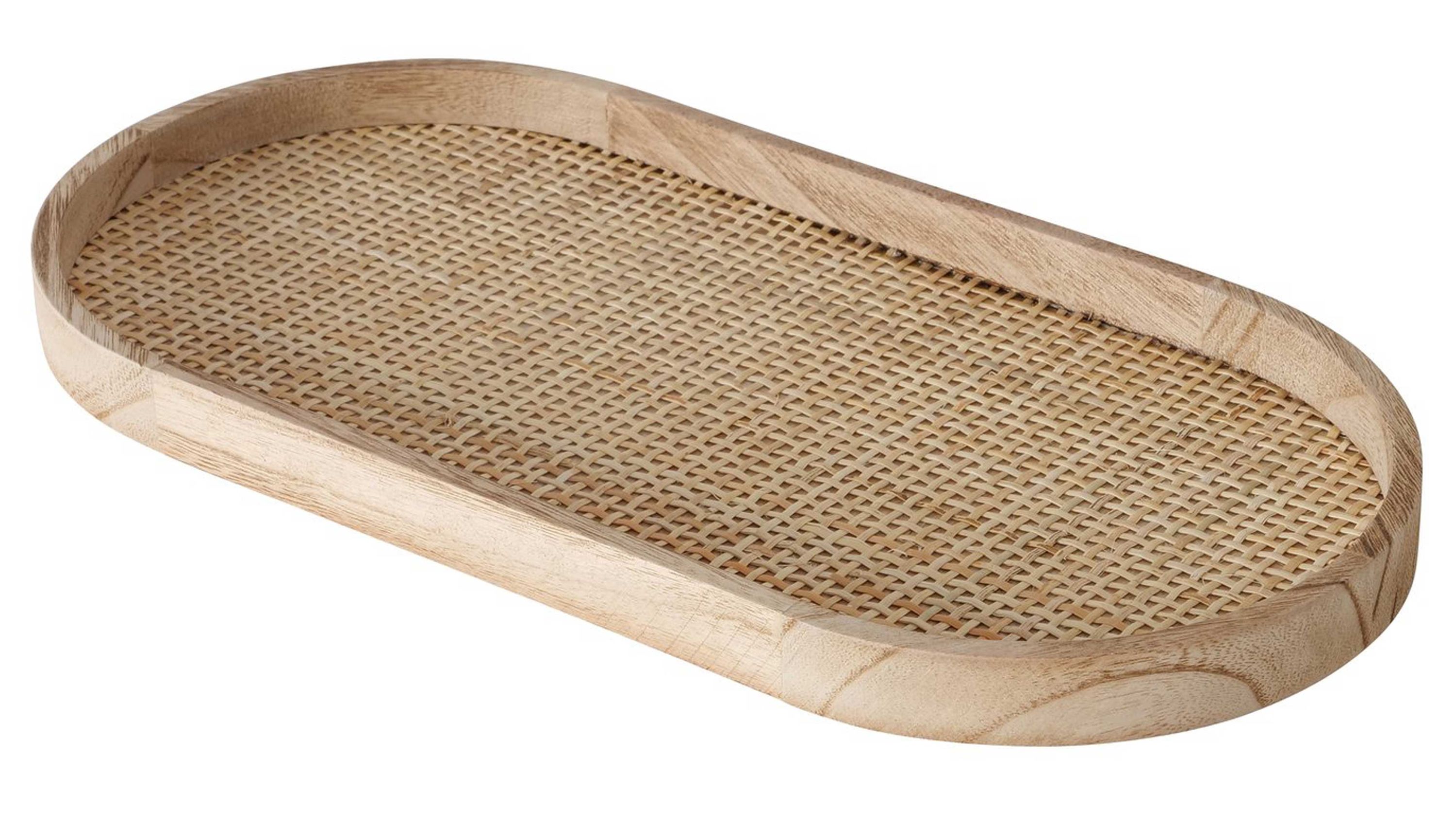 Deko-Tablett Ceres Blauglockenbaumholz - Länge ca. 40 cm
