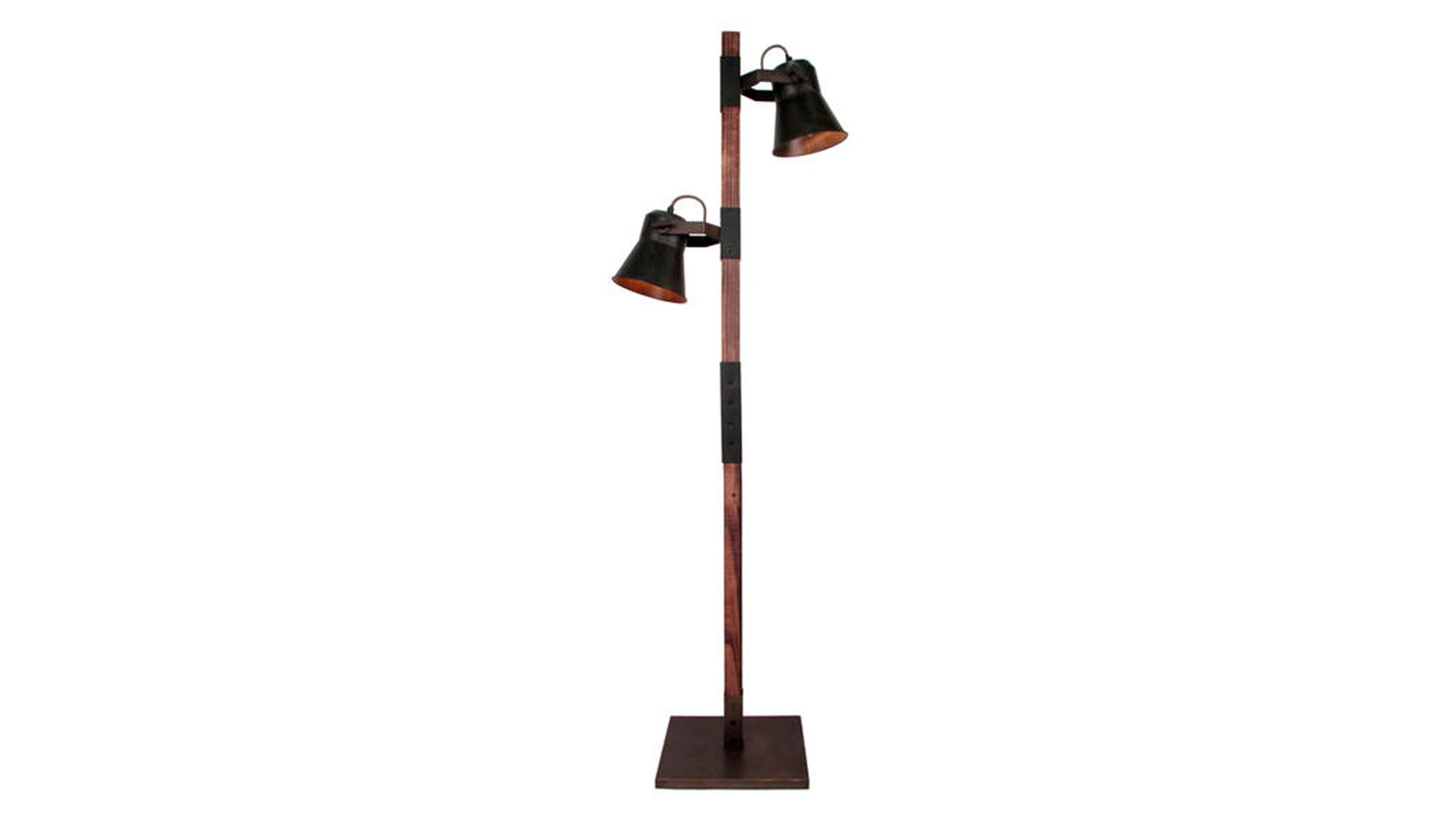 Brilliant Stehlampe Plow schwarzer Stahl & Holz  Höhe ca. 154 cm