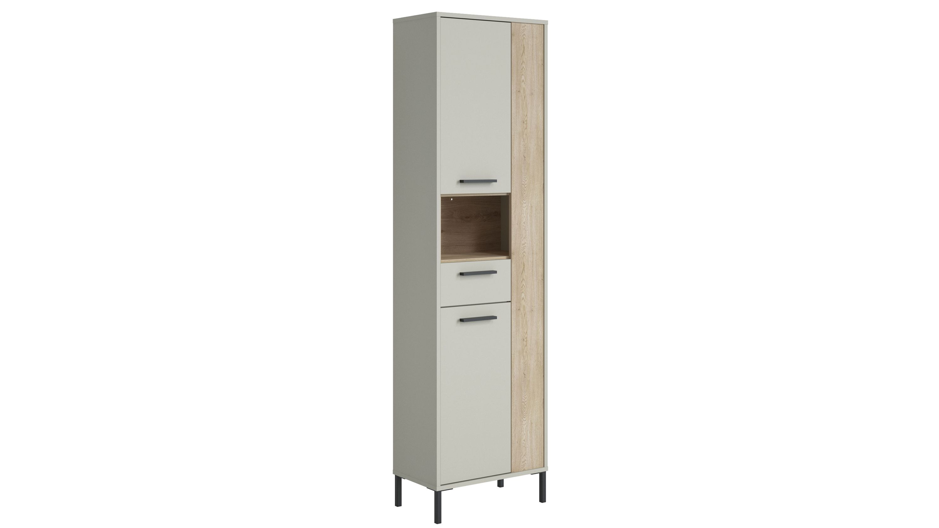Badprogramm Empoli - Hochschrank Cashmere & Cremona Eiche - ca. 51 x 184 cm