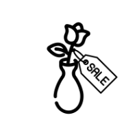 Icon mit Vase und Dekoelementen als Symbol für stilvolle Wohnaccessoires.