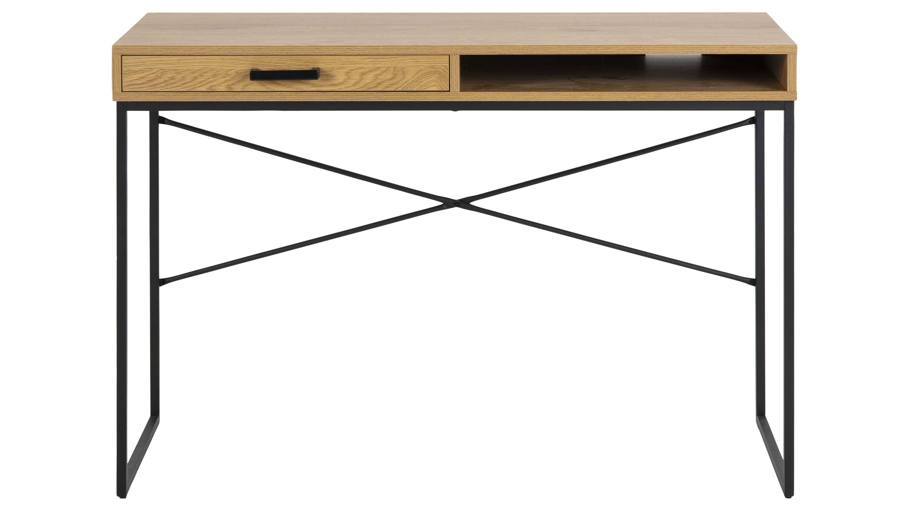 Schreibtisch Seaford im Industrielook bzw. PC-Tisch Wildeiche & Schwarz  ca. 110 x 45 cm
