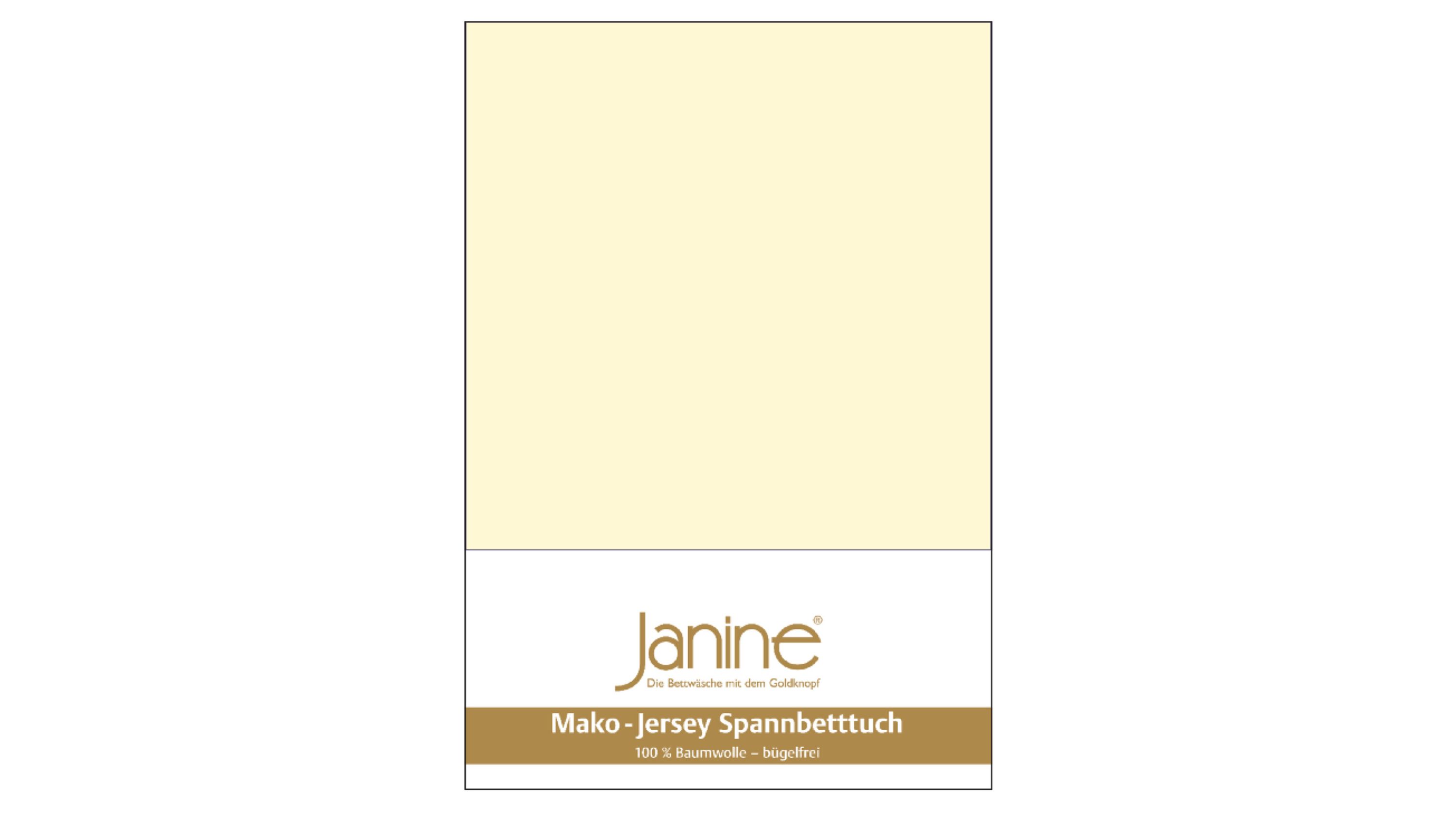 Spannbettlaken in einfarbig champagner mit Verpackung und sichtbarem Markenlogo