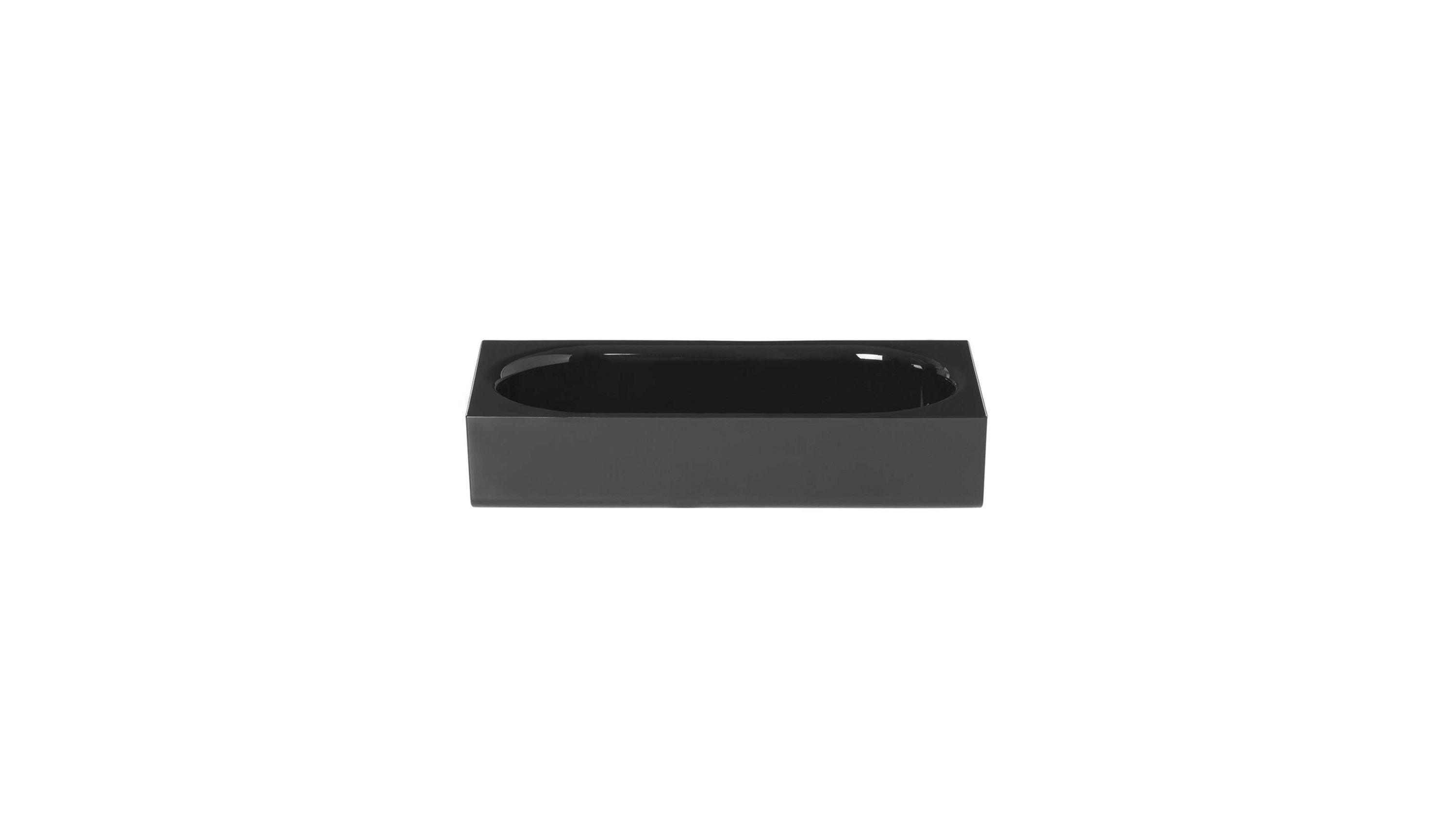 blomus Ablageschale Modo schwarzes Acrylglas  Länge ca. 20 cm