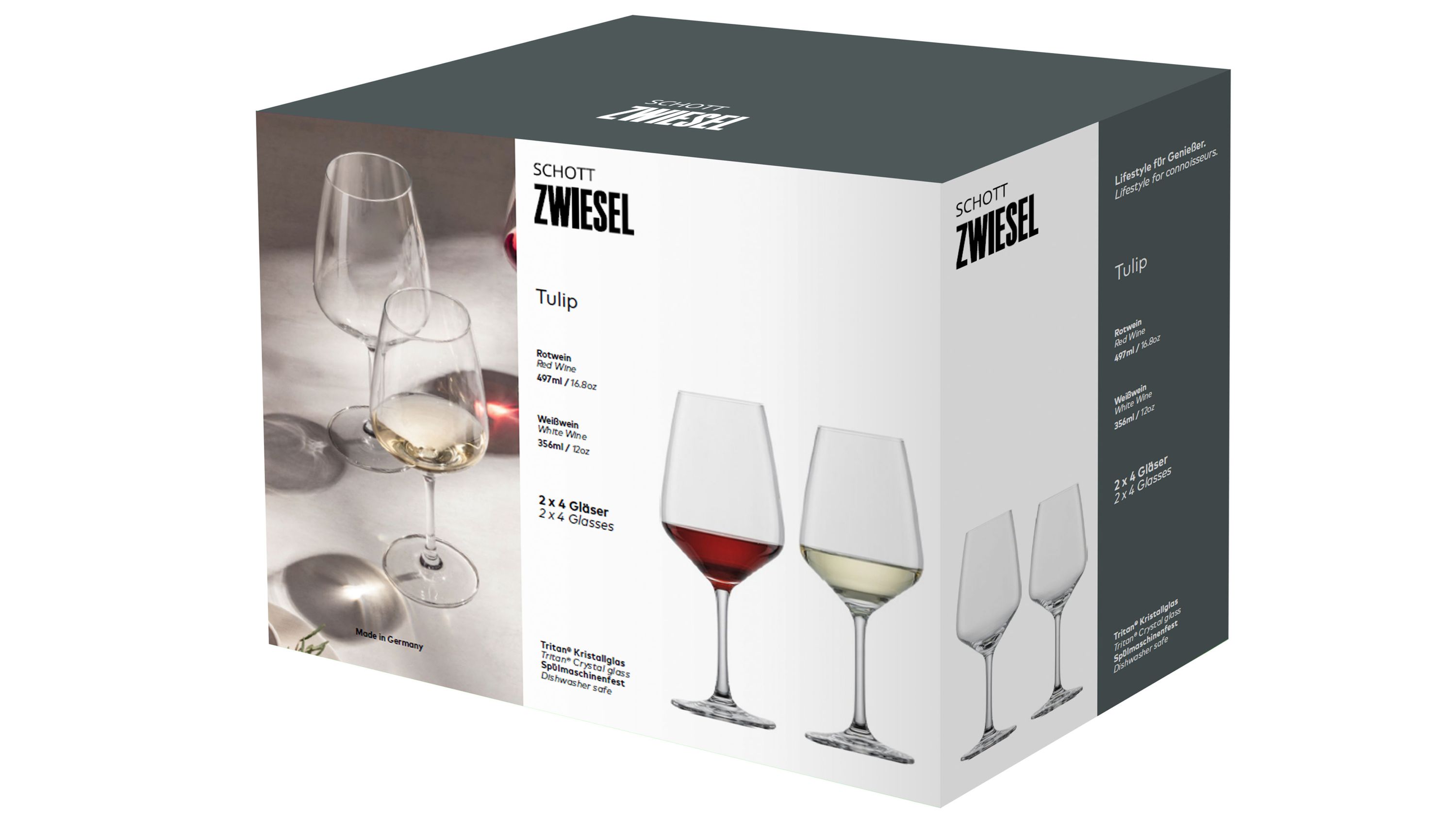 SCHOTT ZWIESEL Weinglas-Set Tulip Tritan®-Kristallglas  vierteilig