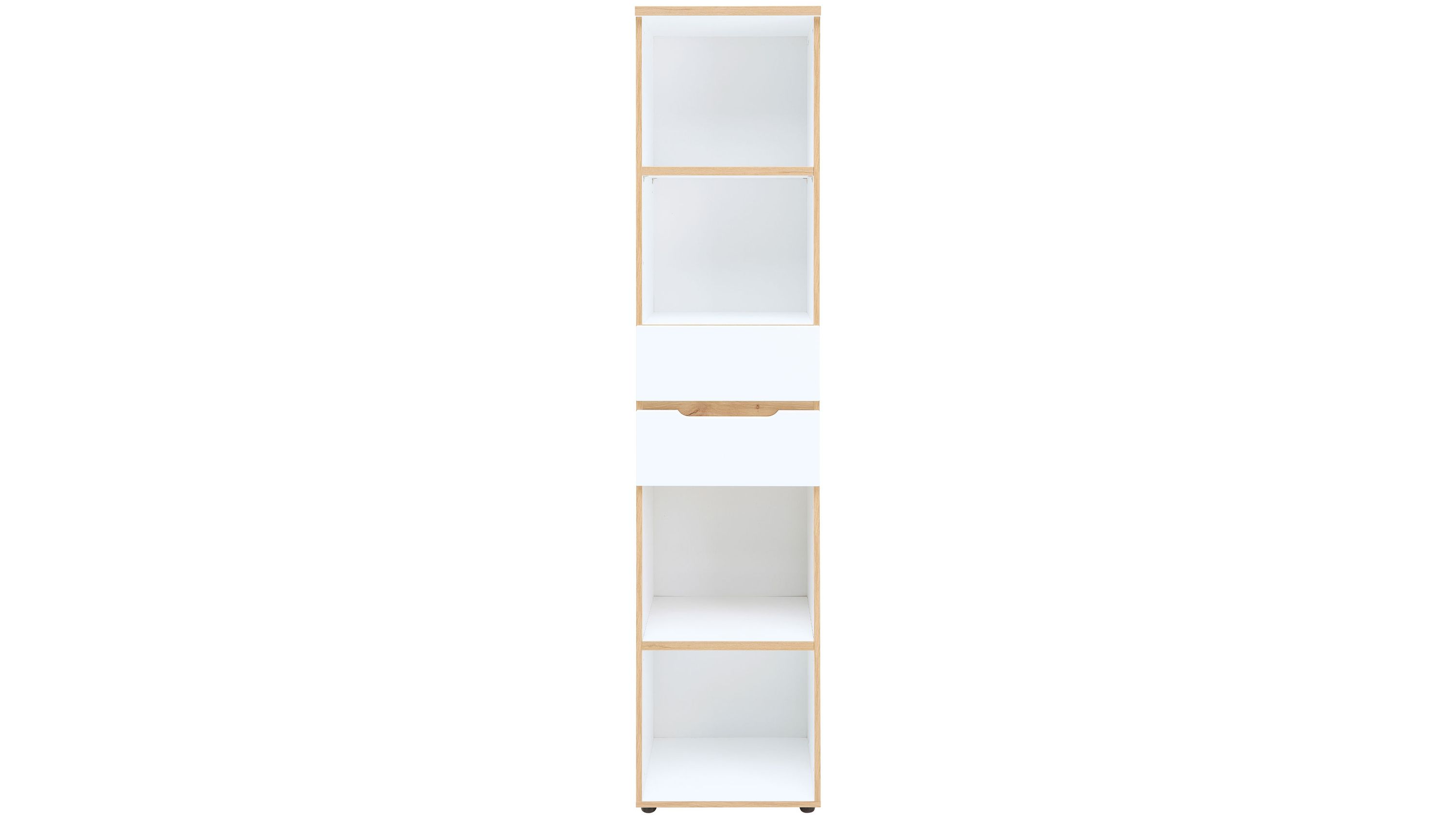 Büro Serie Memphis - Büroregal Weiß & Artisan Eiche - ca. 45 x 197 cm