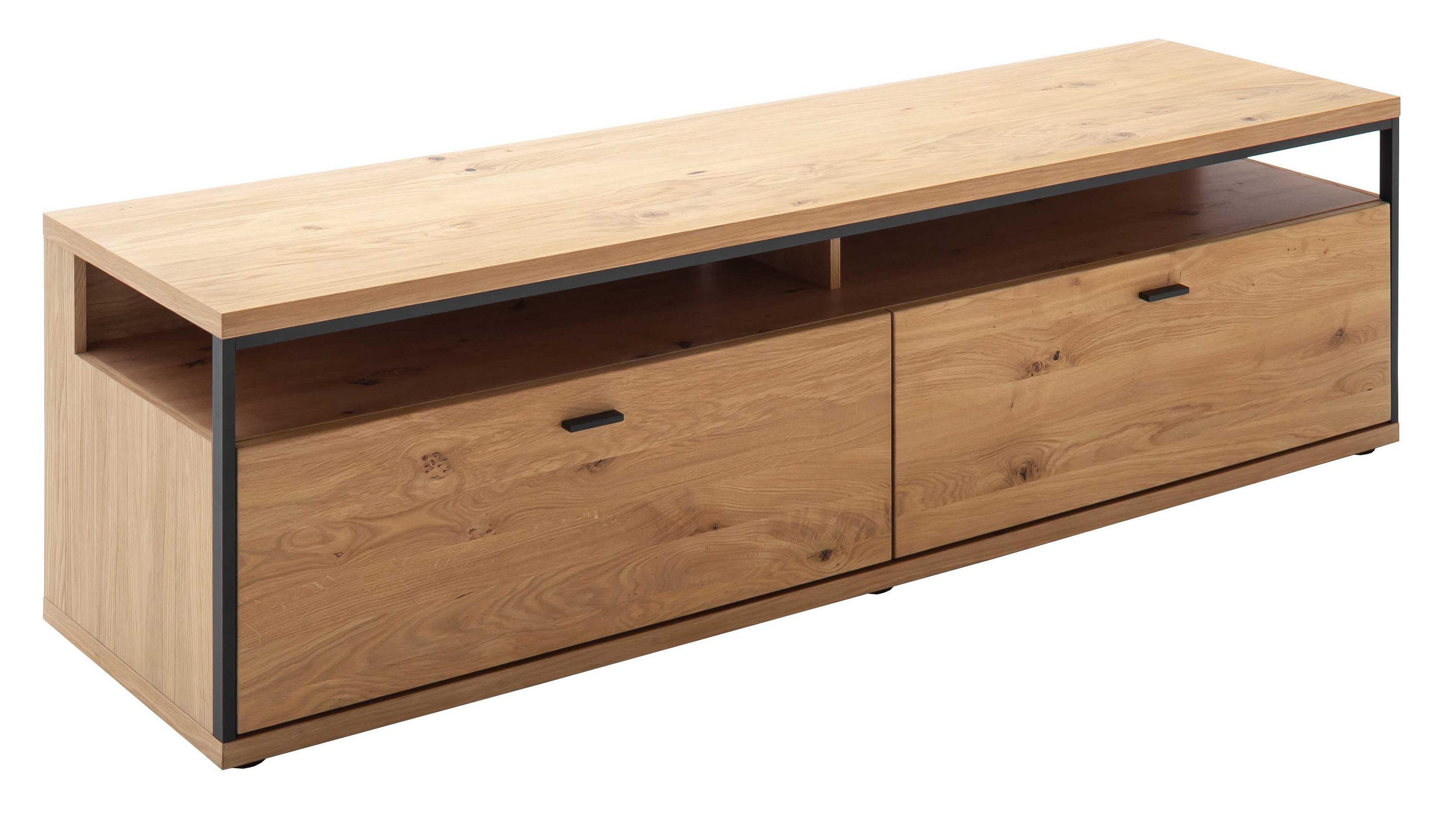 Wohnprogramm Bari - Lowboard Asteiche Bianco  zwei Schubladen, Länge ca. 183 cm