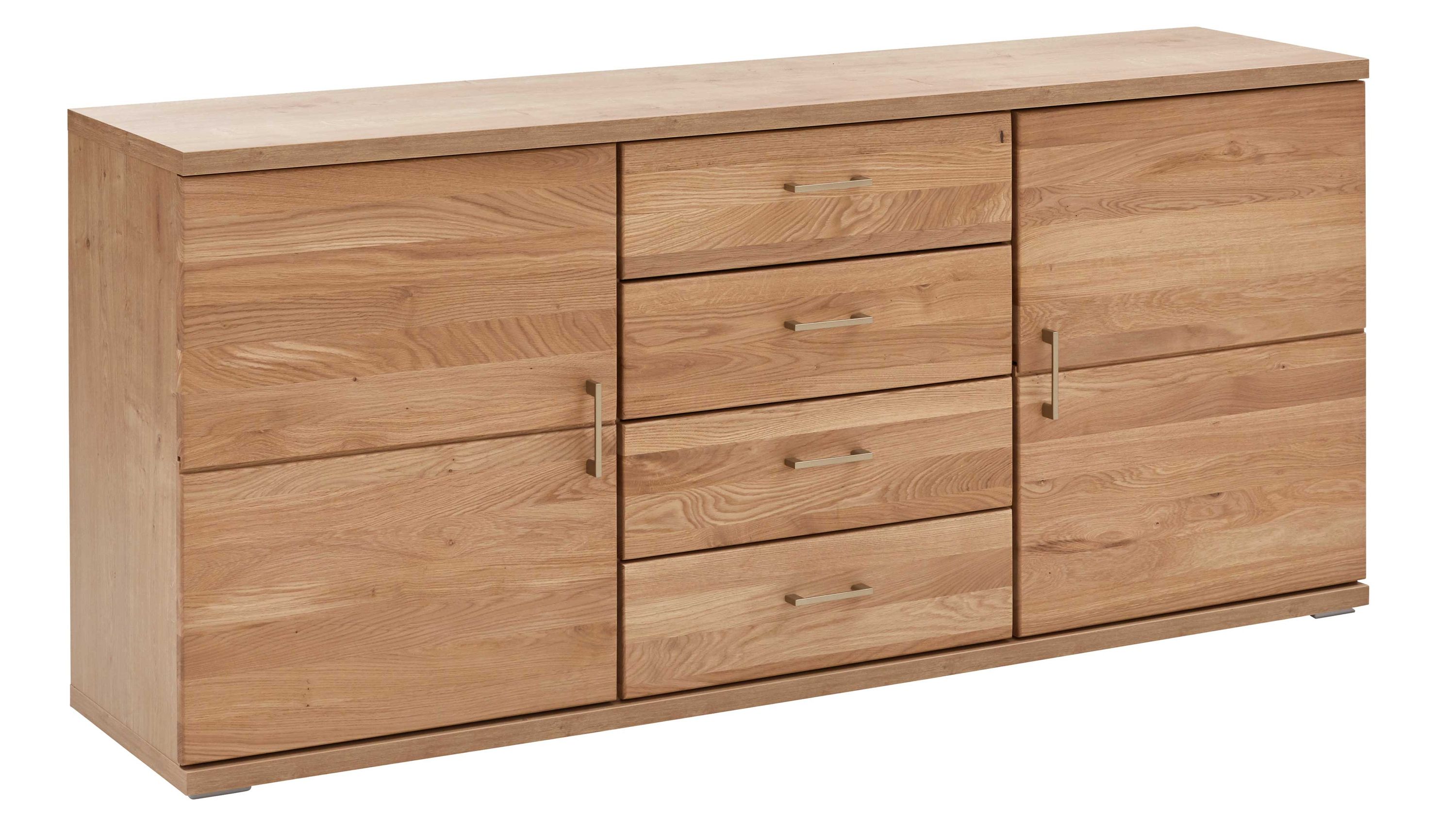 Sideboard mit Türen und Schubladen in Holzoptik Sideboard mit zwei Türen und vier Schubladen in hellbrauner Holzoptik