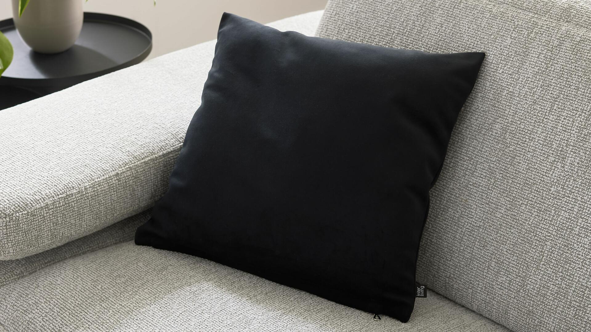 Interliving Kissenhülle Serie 9120 schwarzer Samt