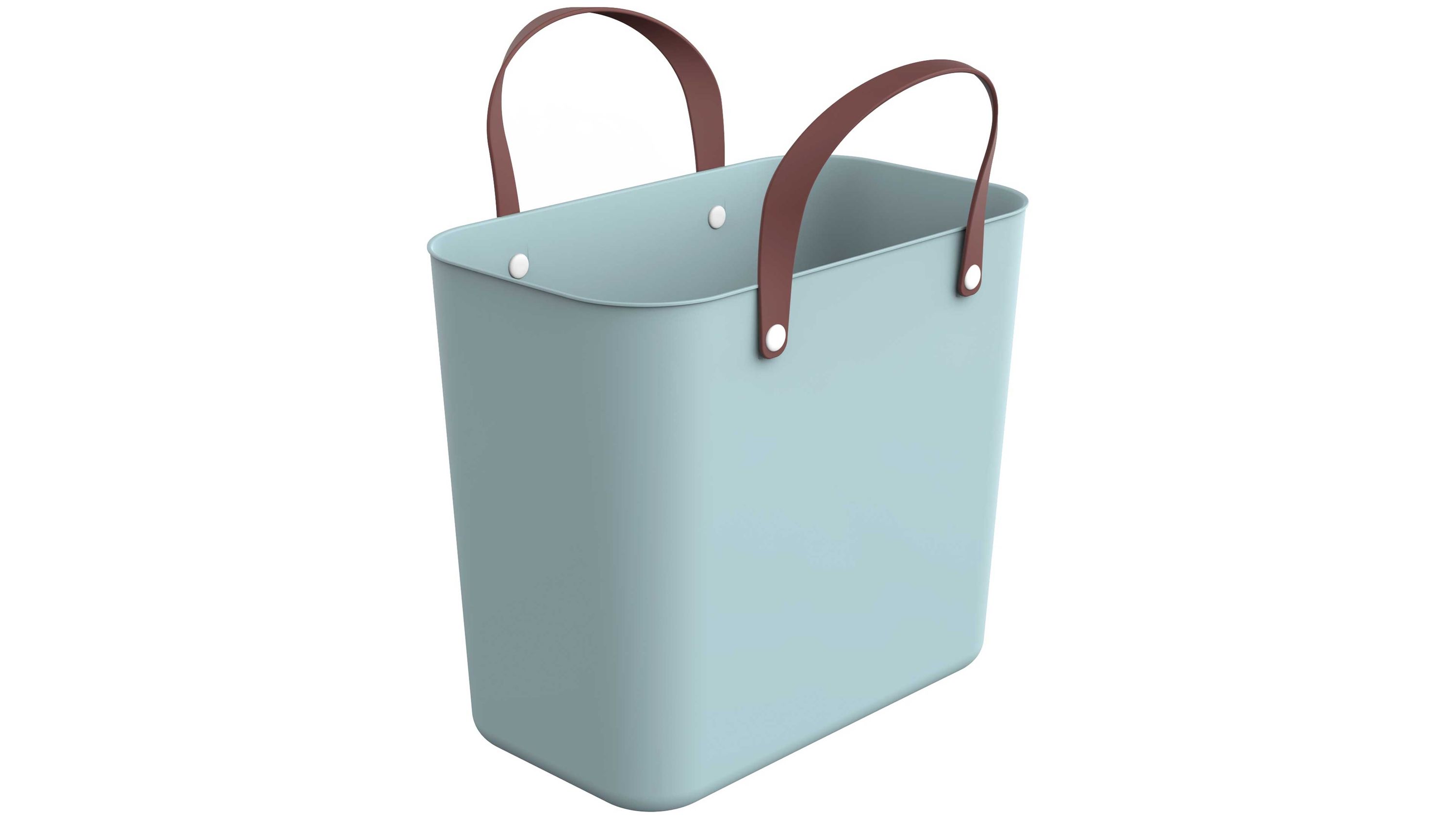 rotho modulares Recycling Müllsystem Albula - Multibag Style Türkis - ca. 25 Liter