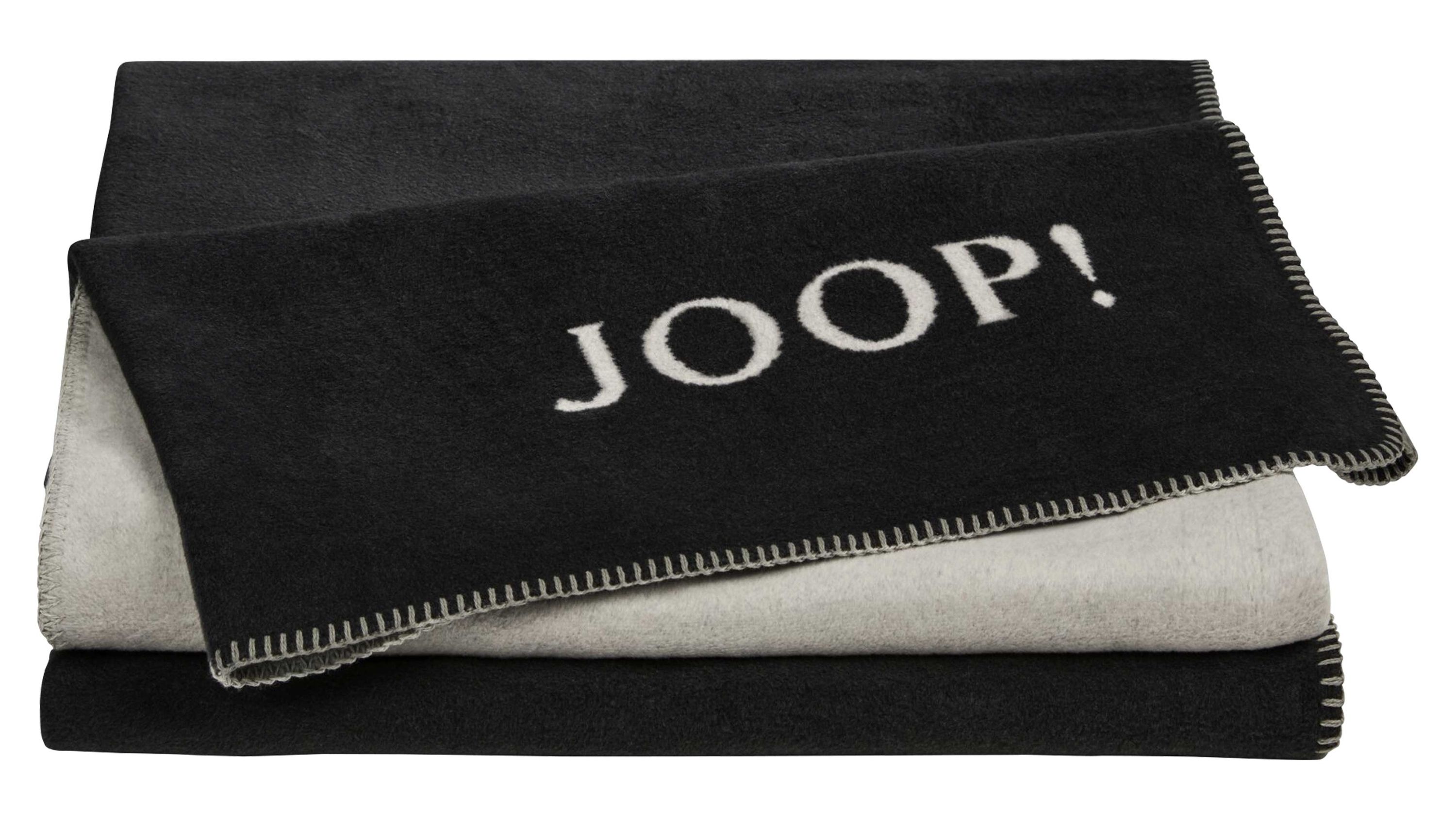 JOOP! Wohndecke Uni Doubleface Anthrazit & Asche  ca. 150 x 200 cm
