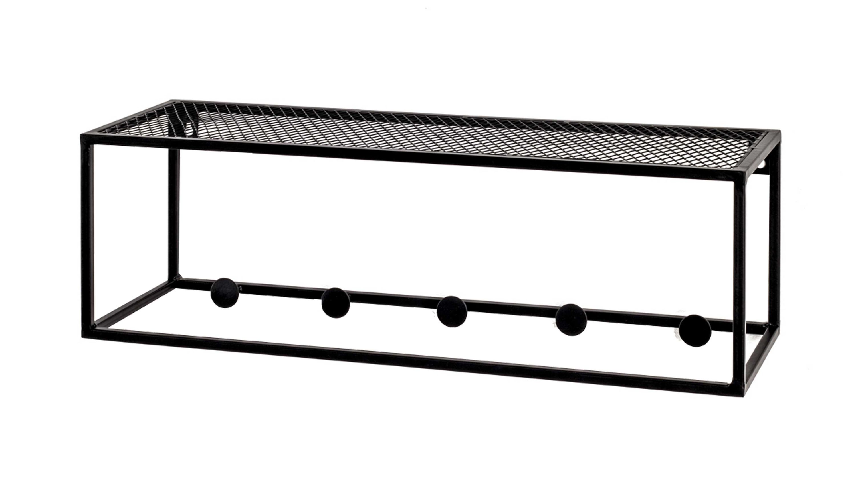 Wandgarderobe schwarzes Metall - Länge ca. 50 cm