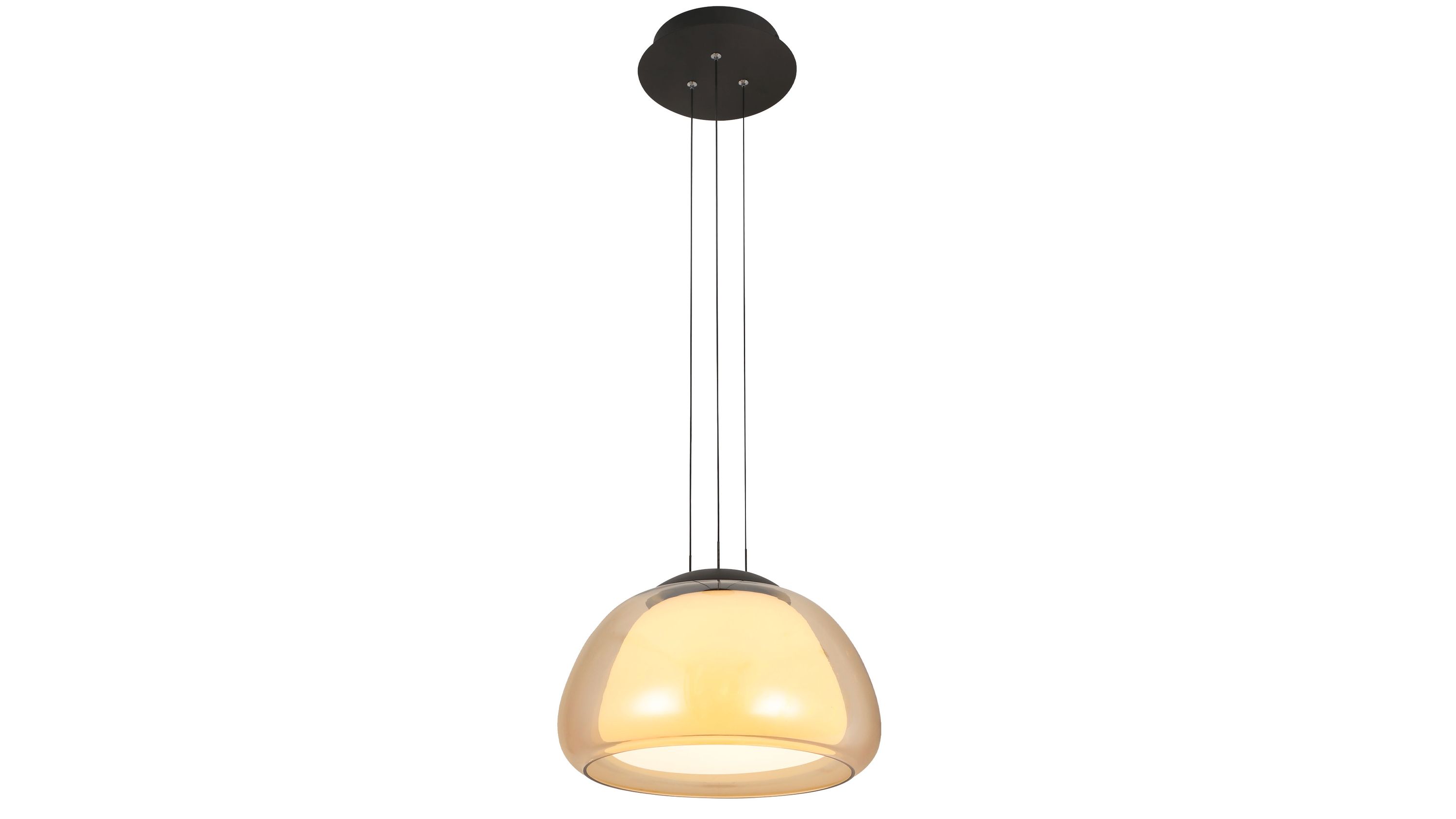 B-LEUCHTEN LED-Pendelleuchte Luxxo Rauchgrau & Schwarz - ca. 150 x 39 cm
