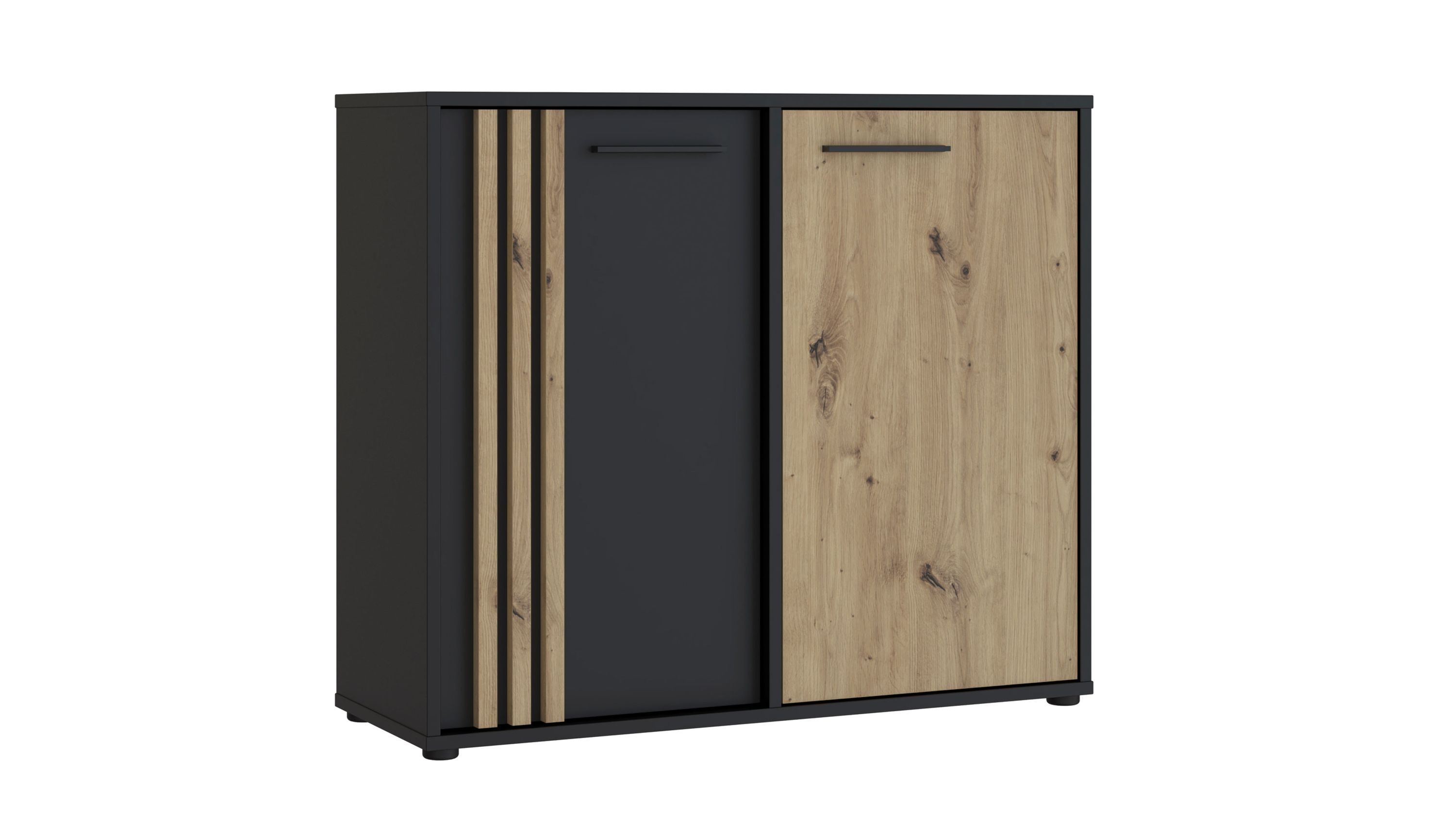 Kommodenprogramm Cardigan Schwarz & Artisan Eiche  ca. 96 x 82 cm