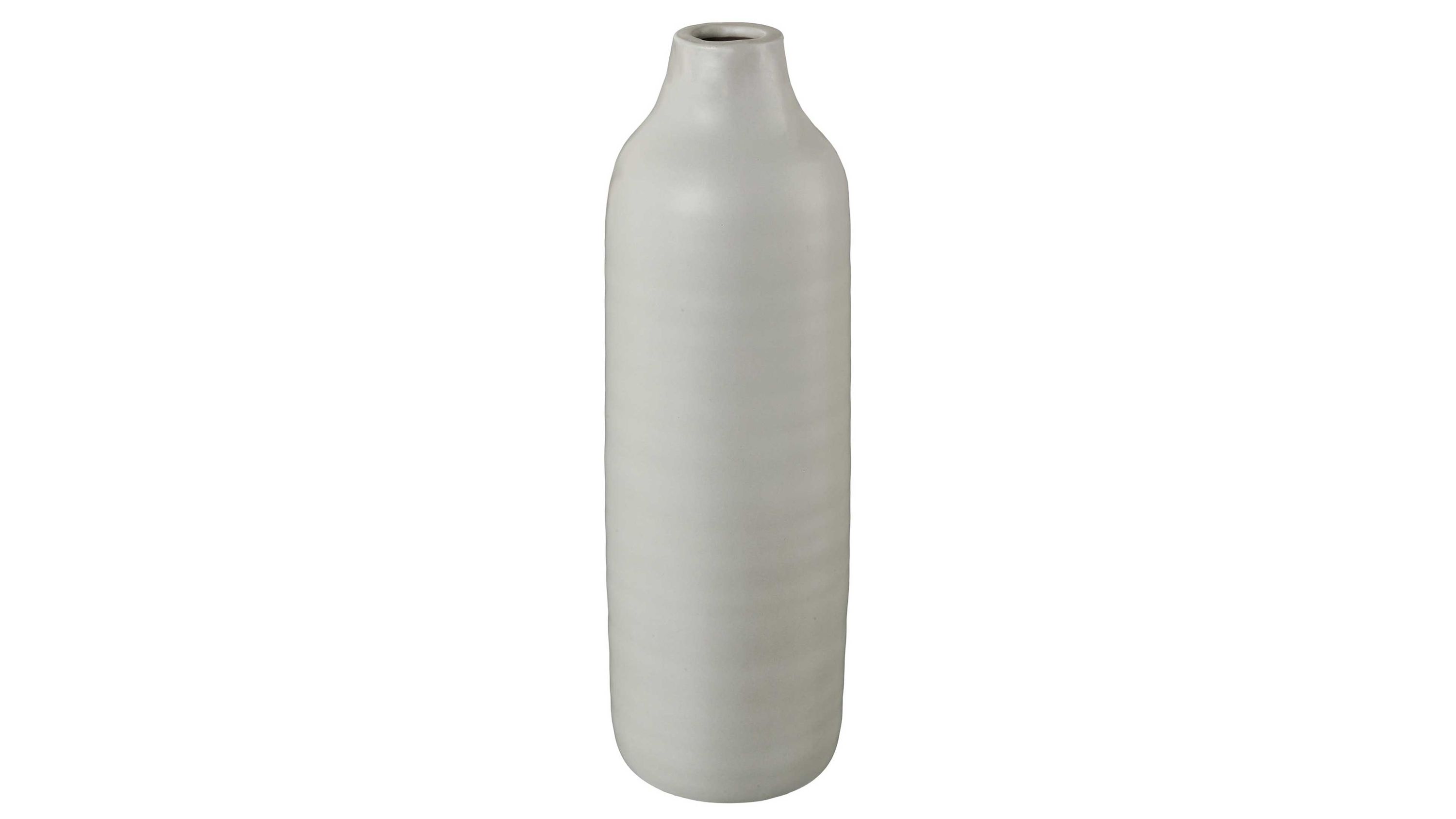 Hohe graue Vase mit schmalem Hals Hohe graue Vase mit schmalem Hals und rundem Körper