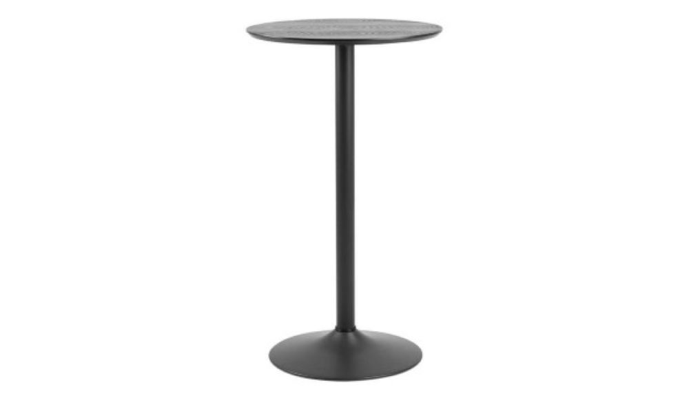 Actona Bartisch Ibiza Stehtisch Schwarz modern Esche furniert Metall rund matt
