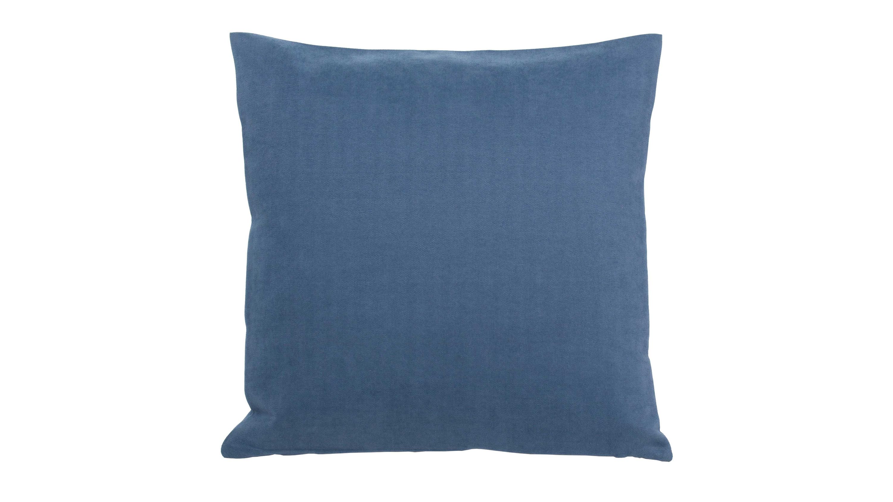 Quadratischer Kissenbezug in einfarbigem Blau