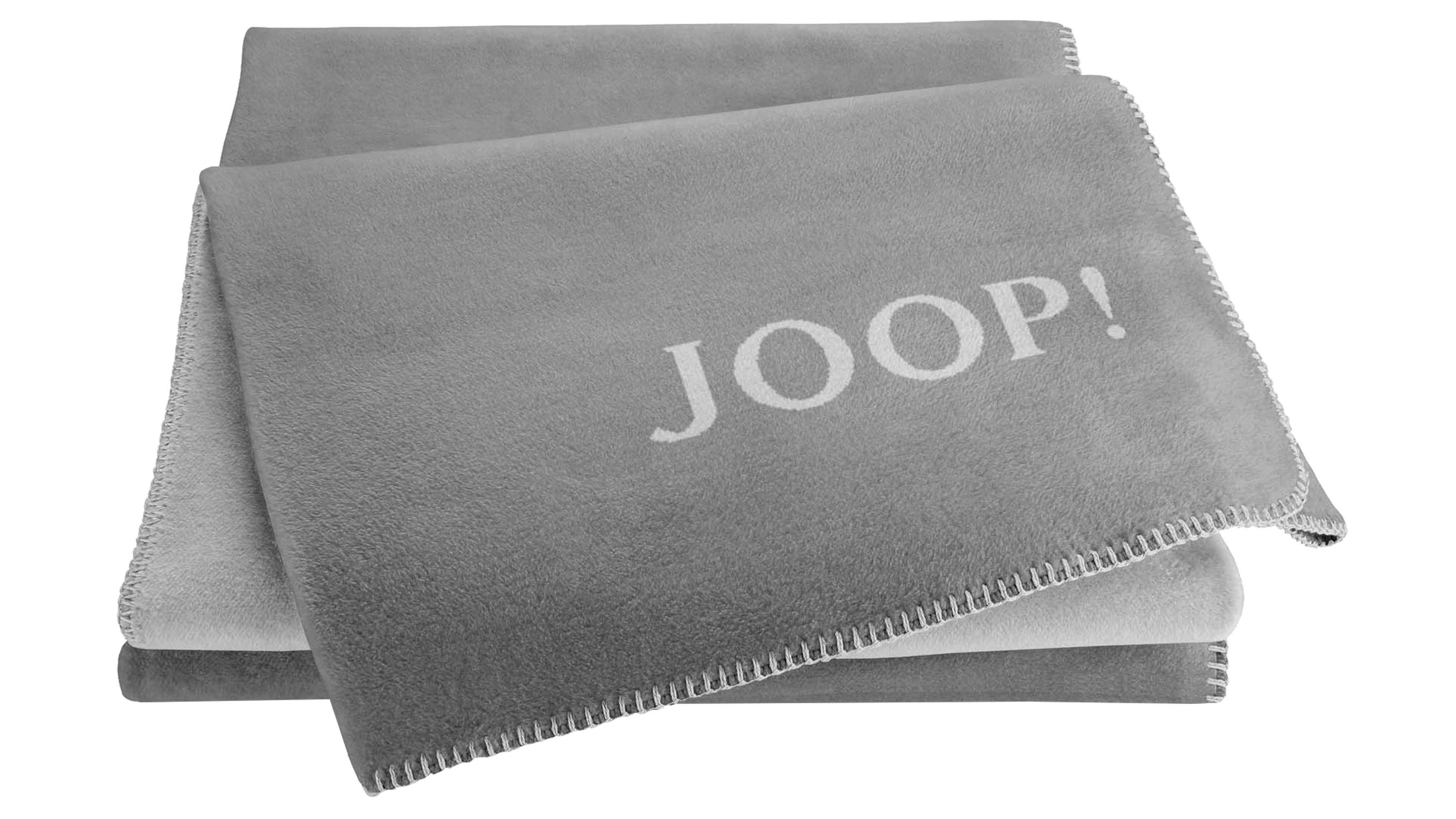 JOOP! Wohndecke Uni Doubleface Graphit & Rauch  ca. 150 x 200 cm