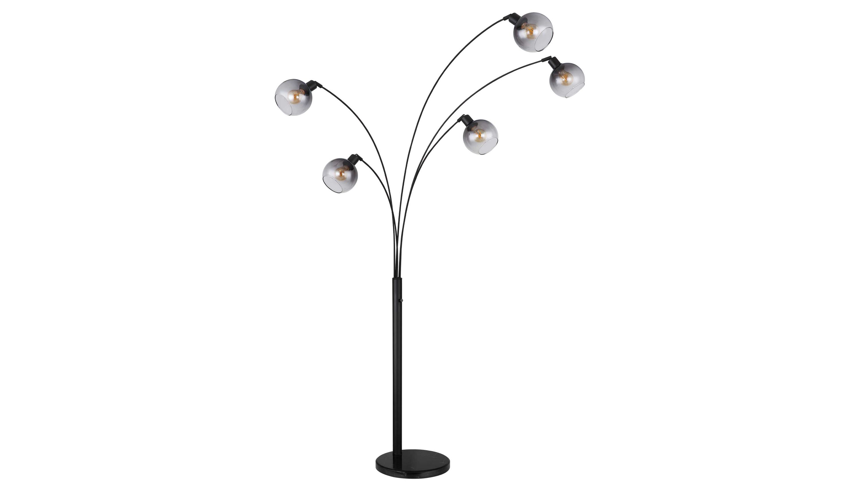 GLOBO Lampen-Serie Seymor - Stehleuchte Rauchglas, Metall & Marmor - Höhe ca. 208 cm