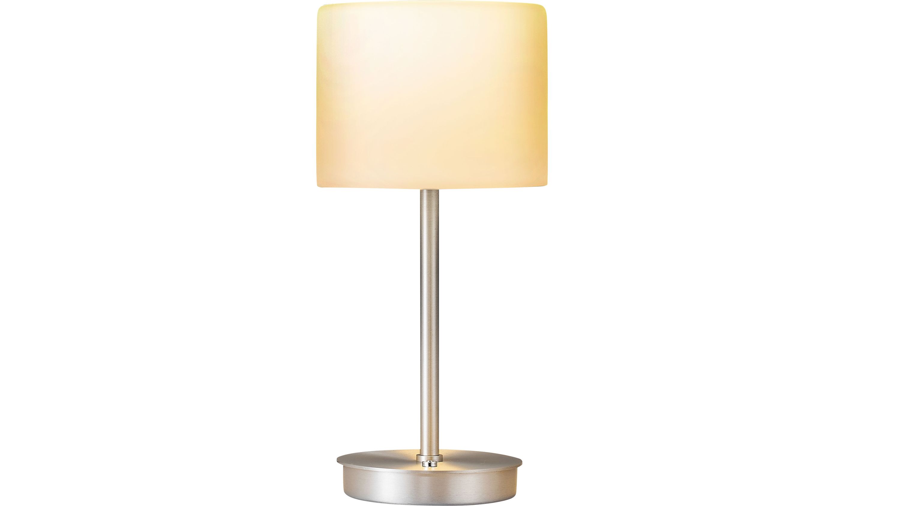 B-LEUCHTEN LED-Tischleuchte Abby Weiß & Aluminium - Höhe ca. 34 cm