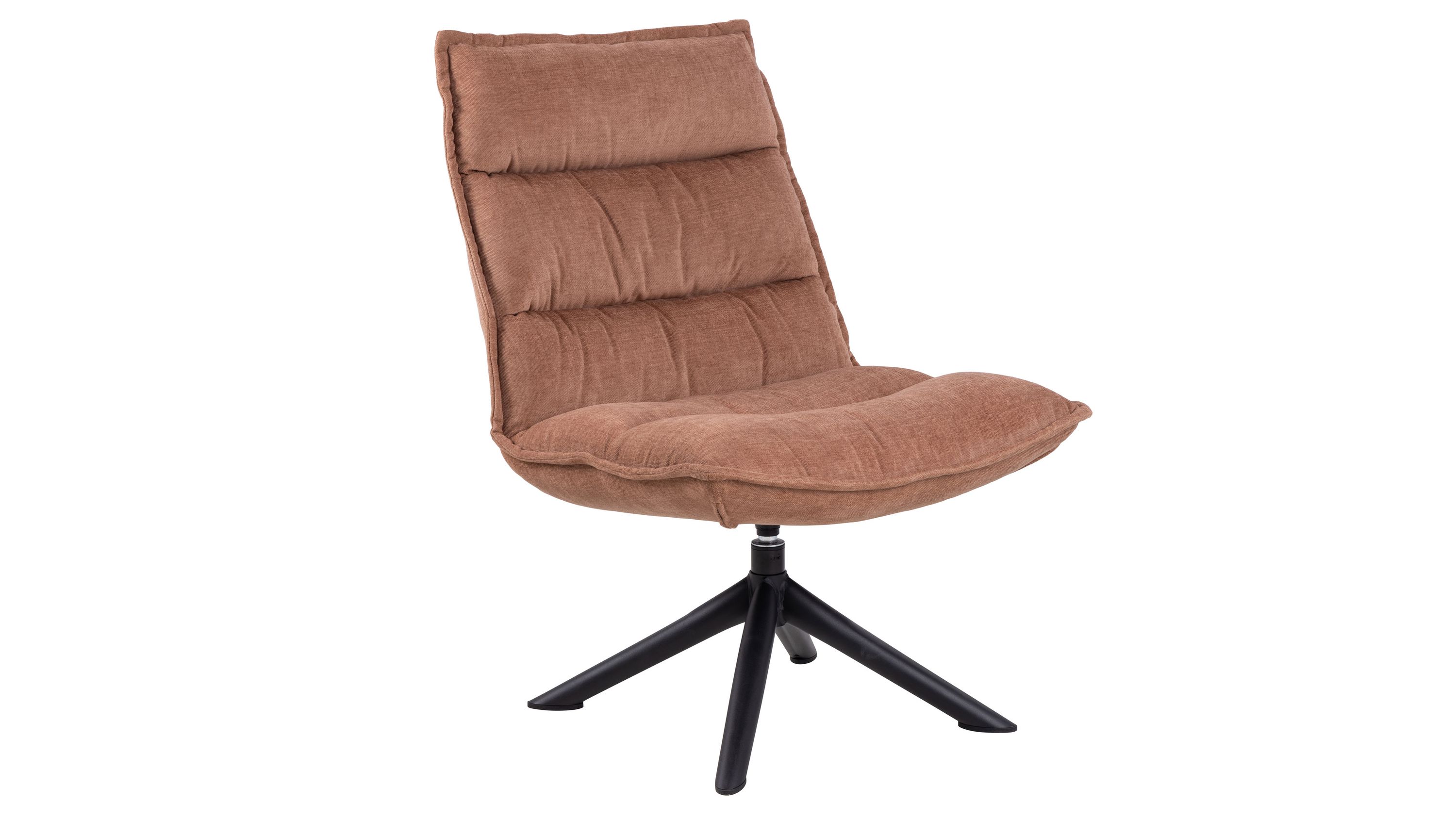 Lounge-Sessel Carson Cremefarben & Eichegestell