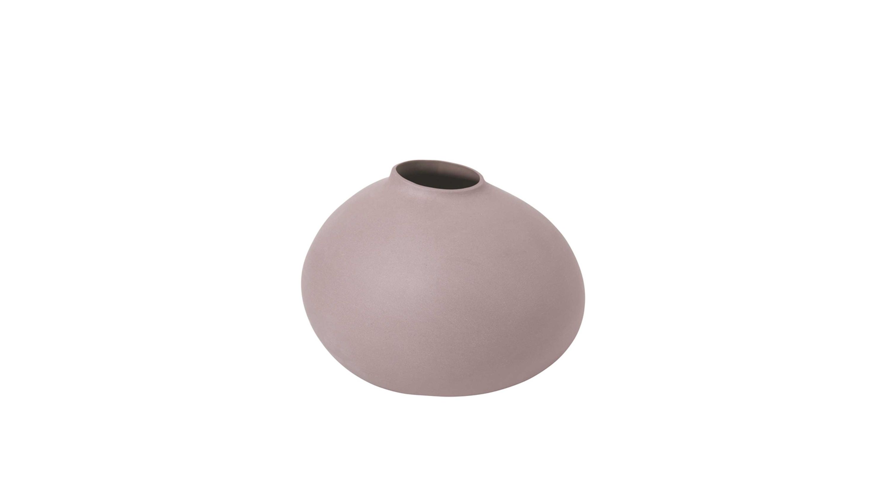 Rundliche Vase aus Keramik in Rindenfarbe Rundliche Vase mit schmalem Hals in rindenfarbener Keramik