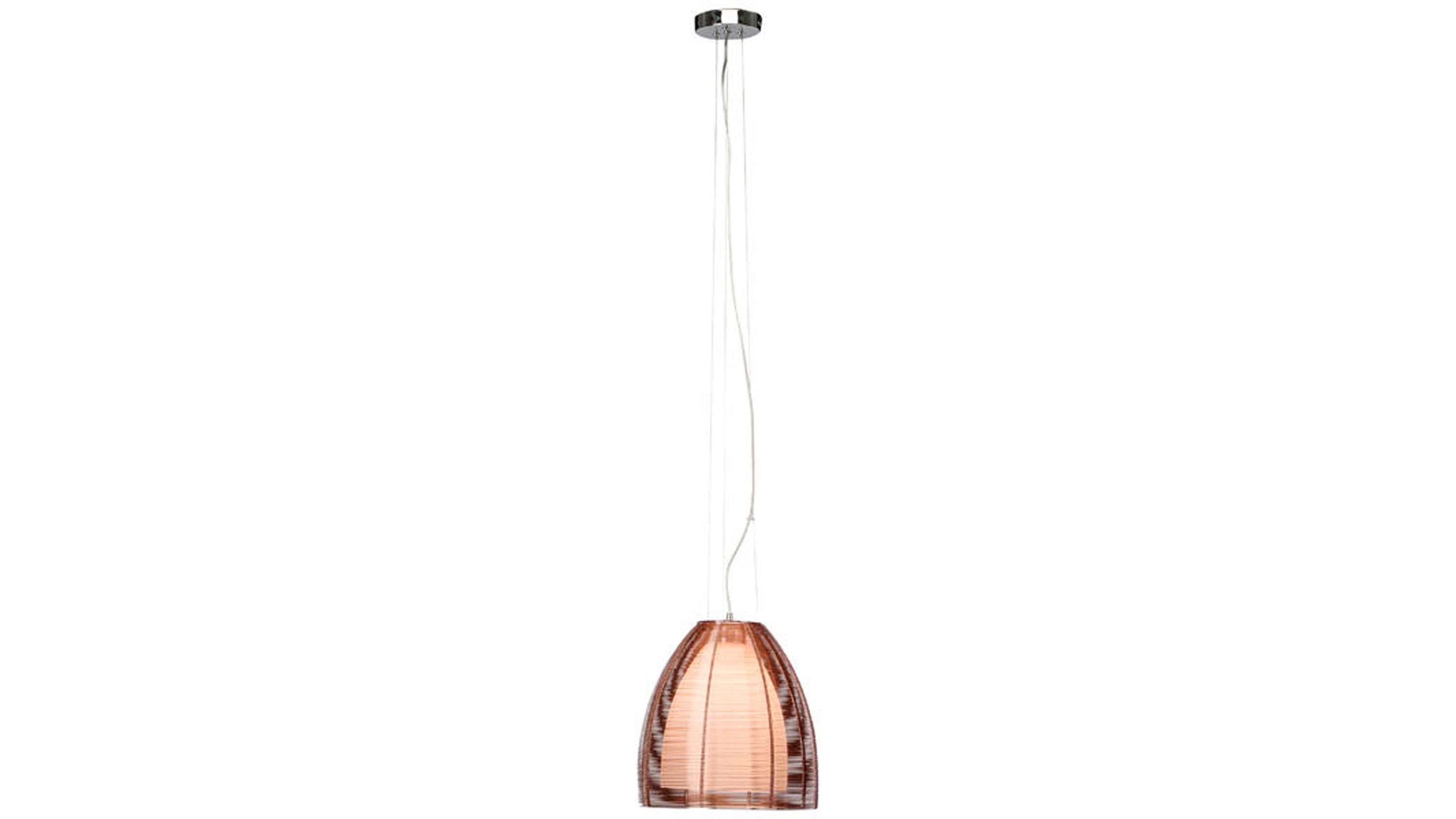 Brilliant Hängelampe Relax bronzefarbener Stahldraht & Glas  Durchmesser ca. 30 cm
