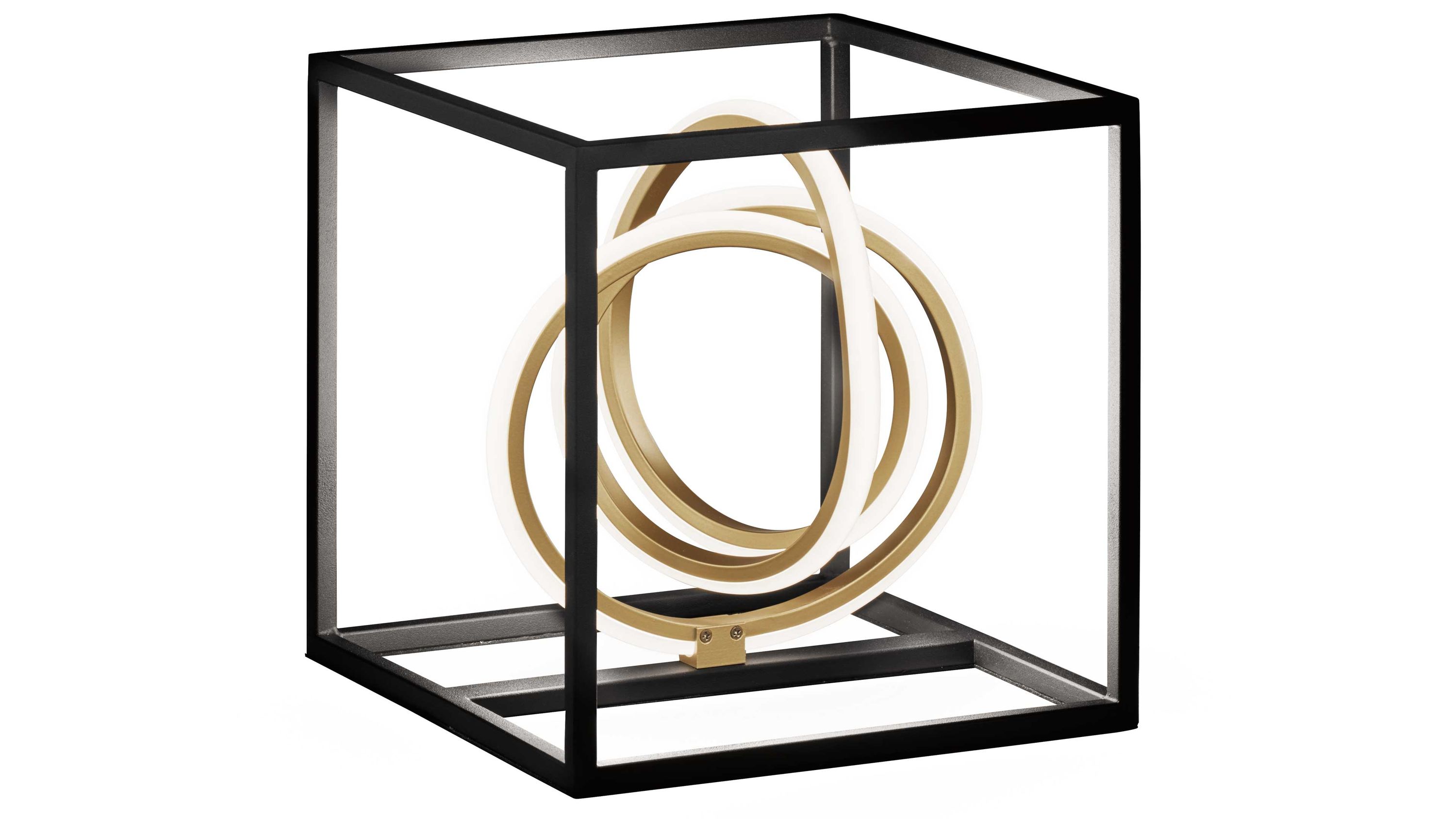 FH Tischleuchte Gisi Schwarz & Gold - ca. 25 x 25 cm