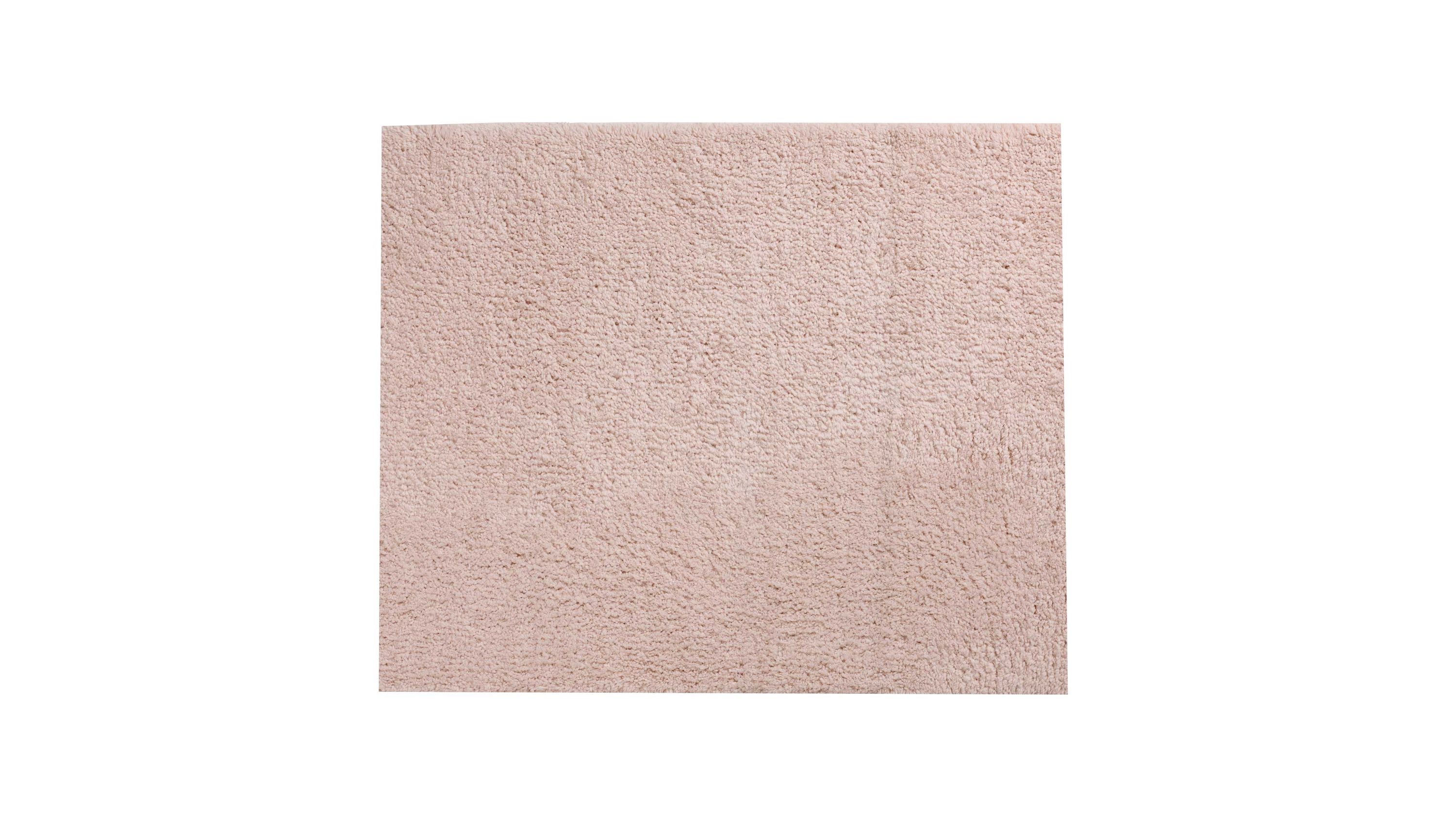 Rechteckige Badematte in einfarbigem Rosa mit weicher Oberfläche