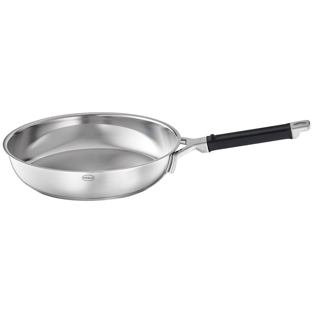Rösle Bratpfanne Silence Pro Rösle Edelstahl 28cm Aluminiumkern Silikongriff