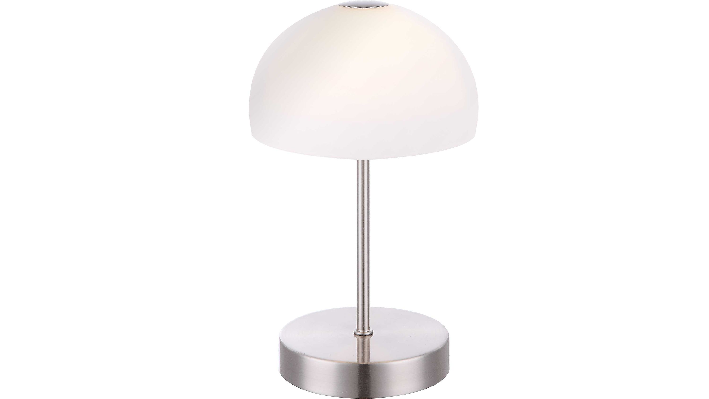 GLOBO LED-Tischleuchte Snowflake bzw. LED-Tischlampe Nickel & Opalweiß - Höhe ca. 27 cm